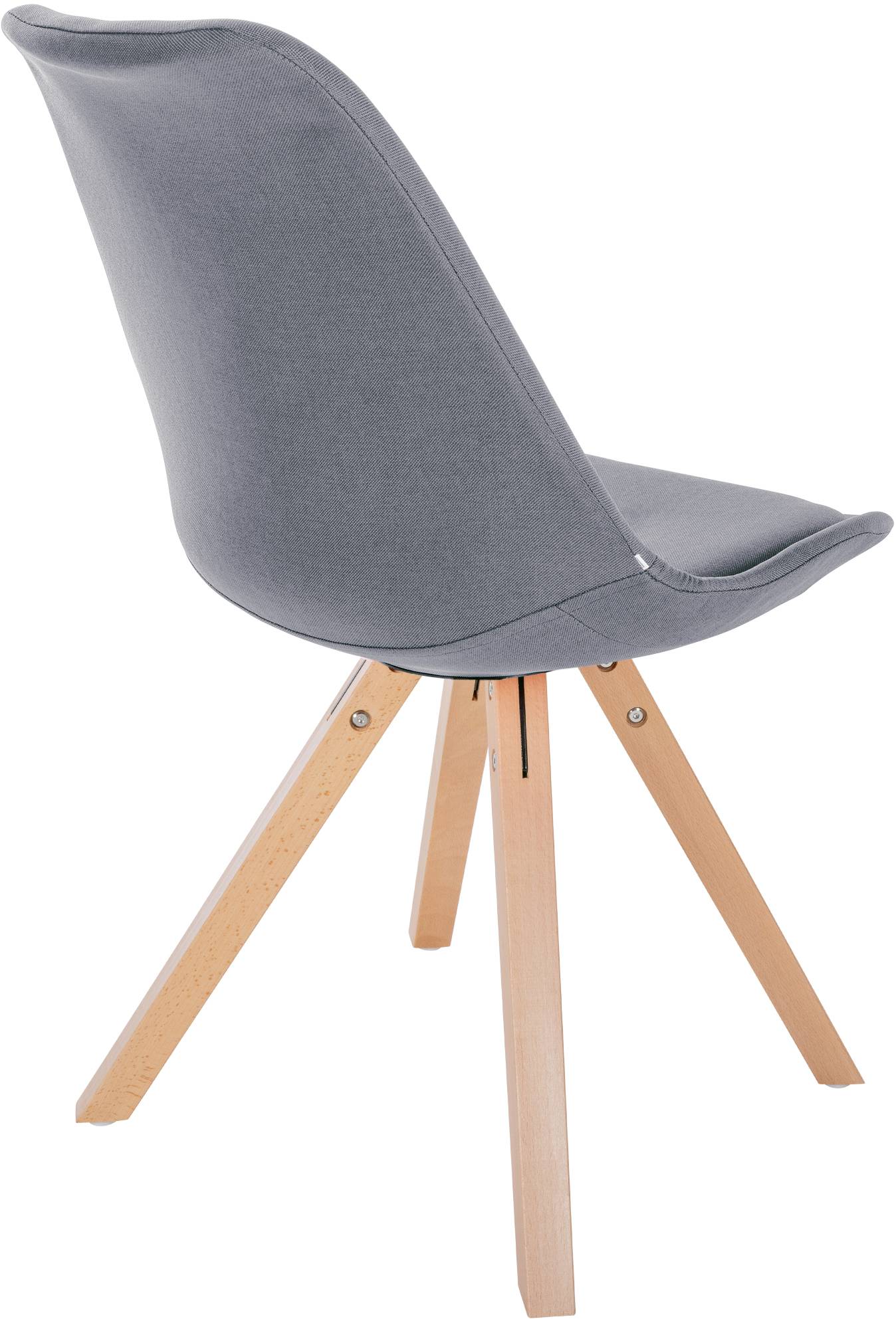 Lot de 4 chaises de salle à manger Sofia en tissu Pieds en bois