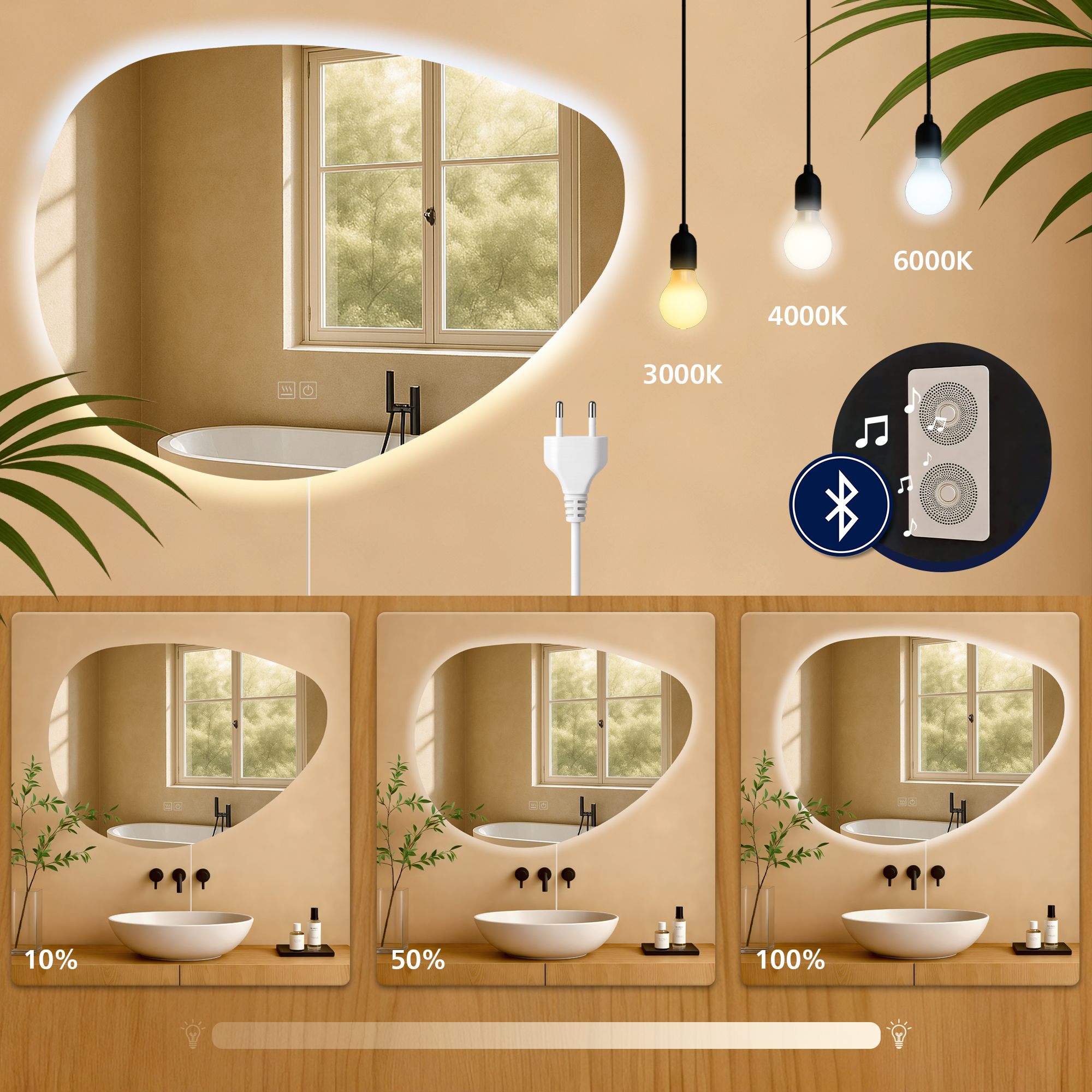 Miroir de salle de bain Almafie