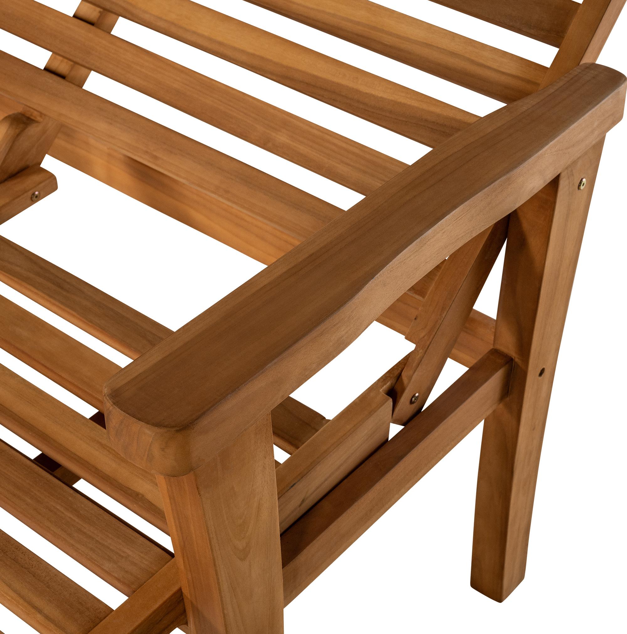 Banc en teck Nicosia avec dossier inclinable