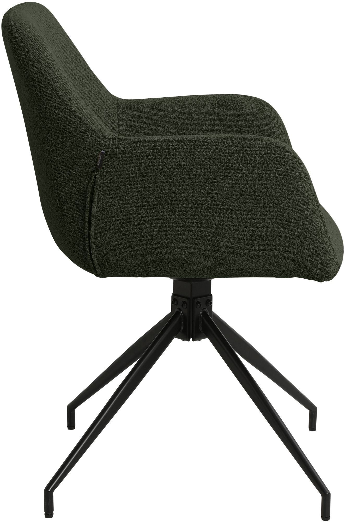 Chaise de salle a manger Merlinda en tissu teddy