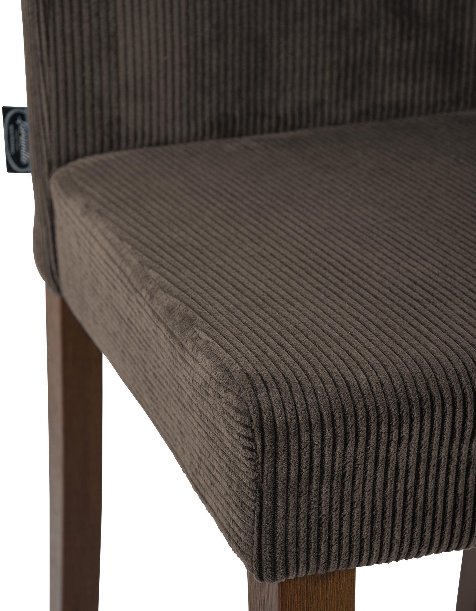 Chaise de salle à manger Ina velours côtelé