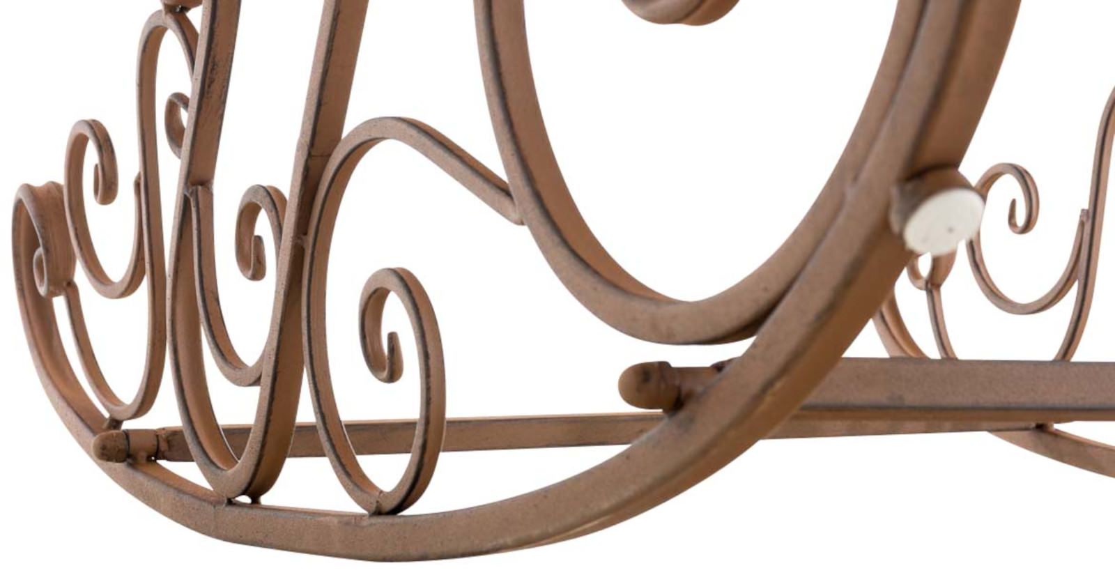 Lot de 2 Fauteuils à bascule d'extérieur Smilla en fer forgé