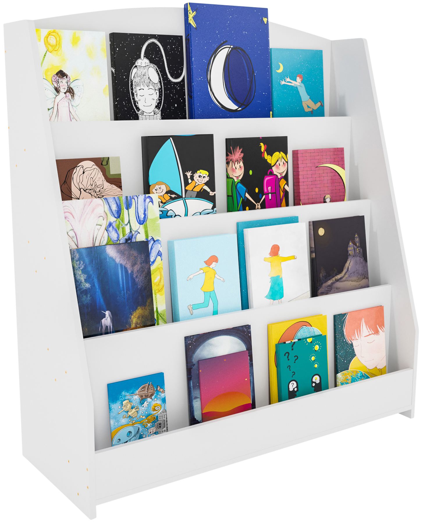 Bibliothèque pour enfants Melfa avec 4 étagères