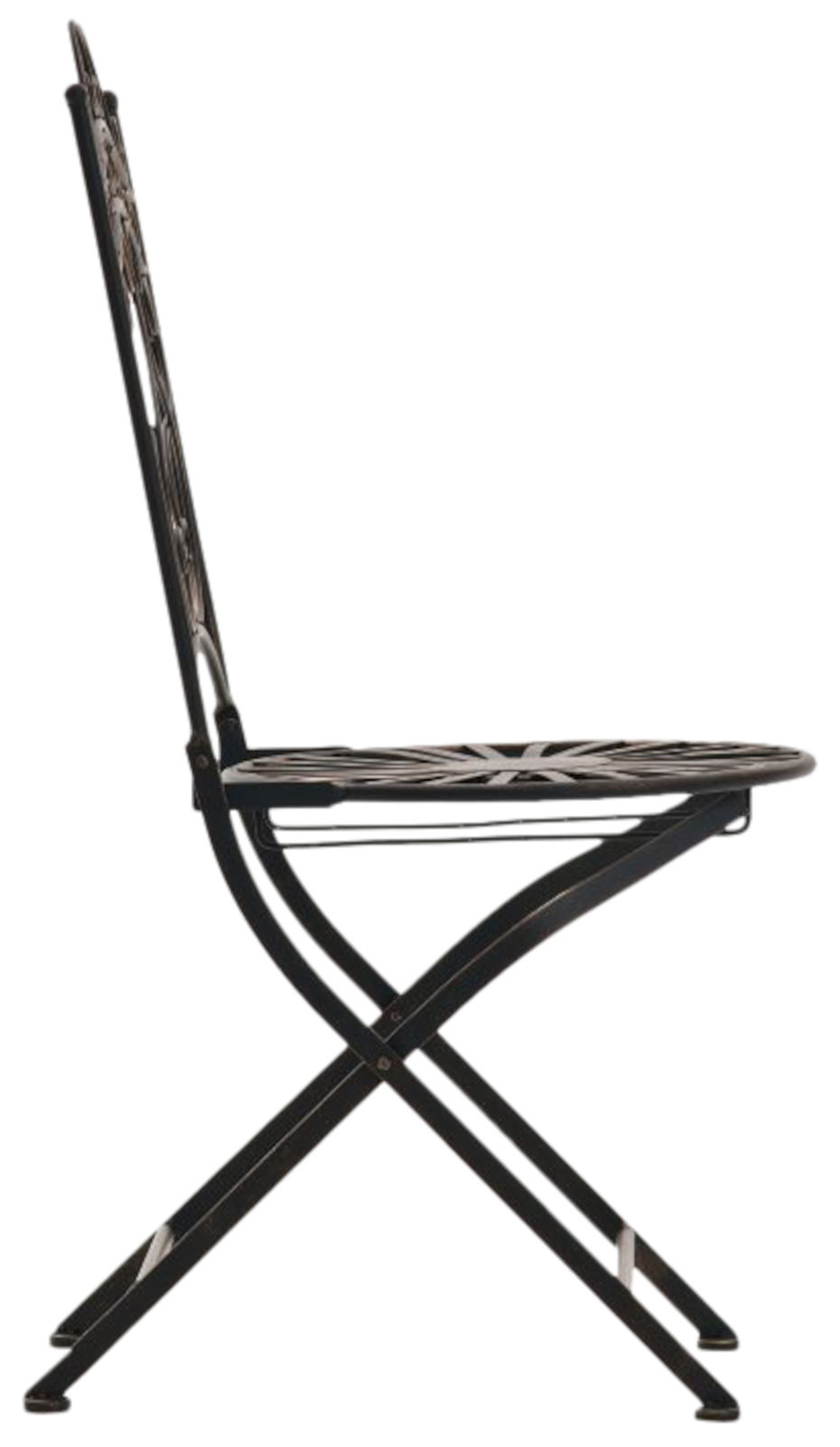 Lot de 2 Chaises de jardin pliables Indra en fer forgé