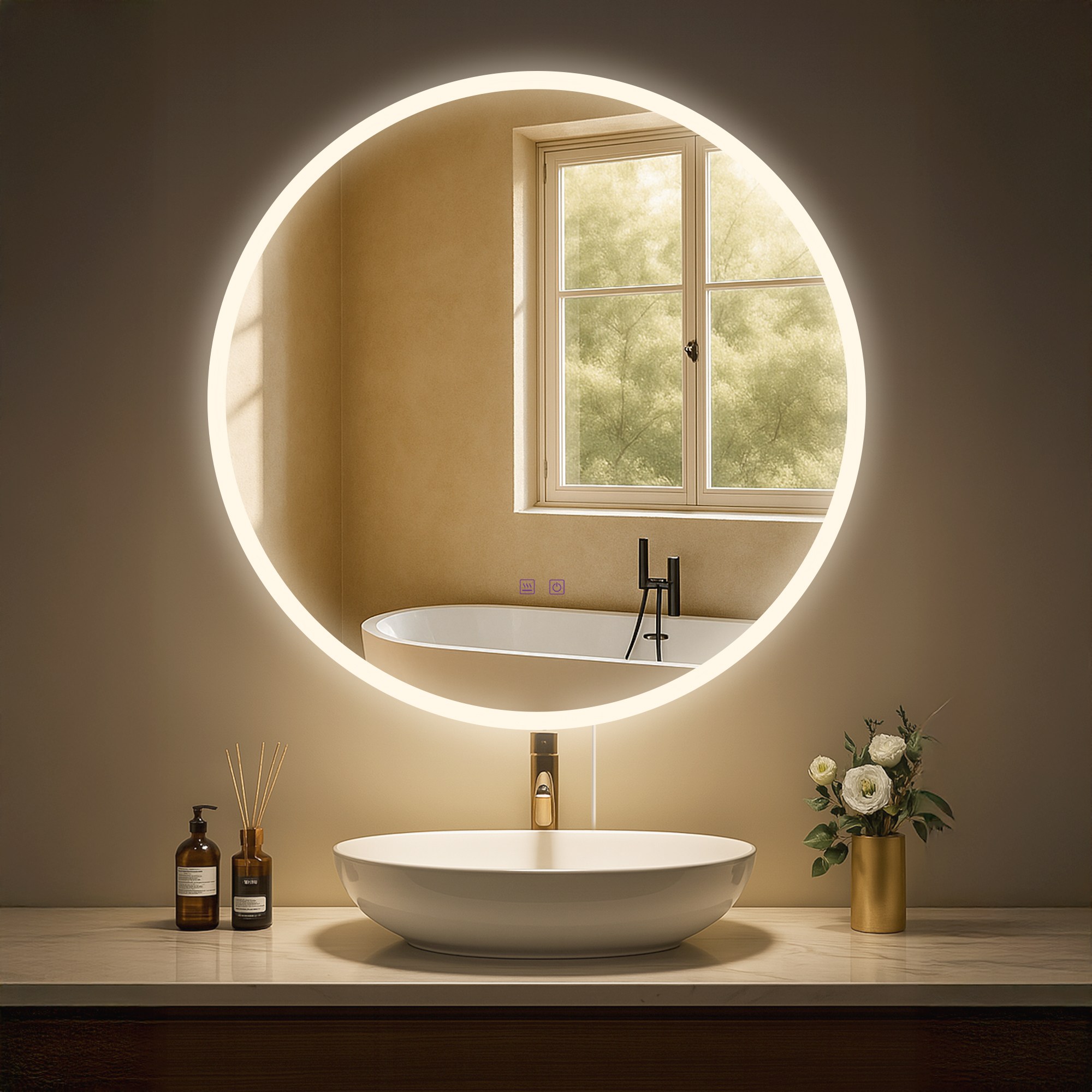 Miroir de salle de bain Laconia avec Bluetooth