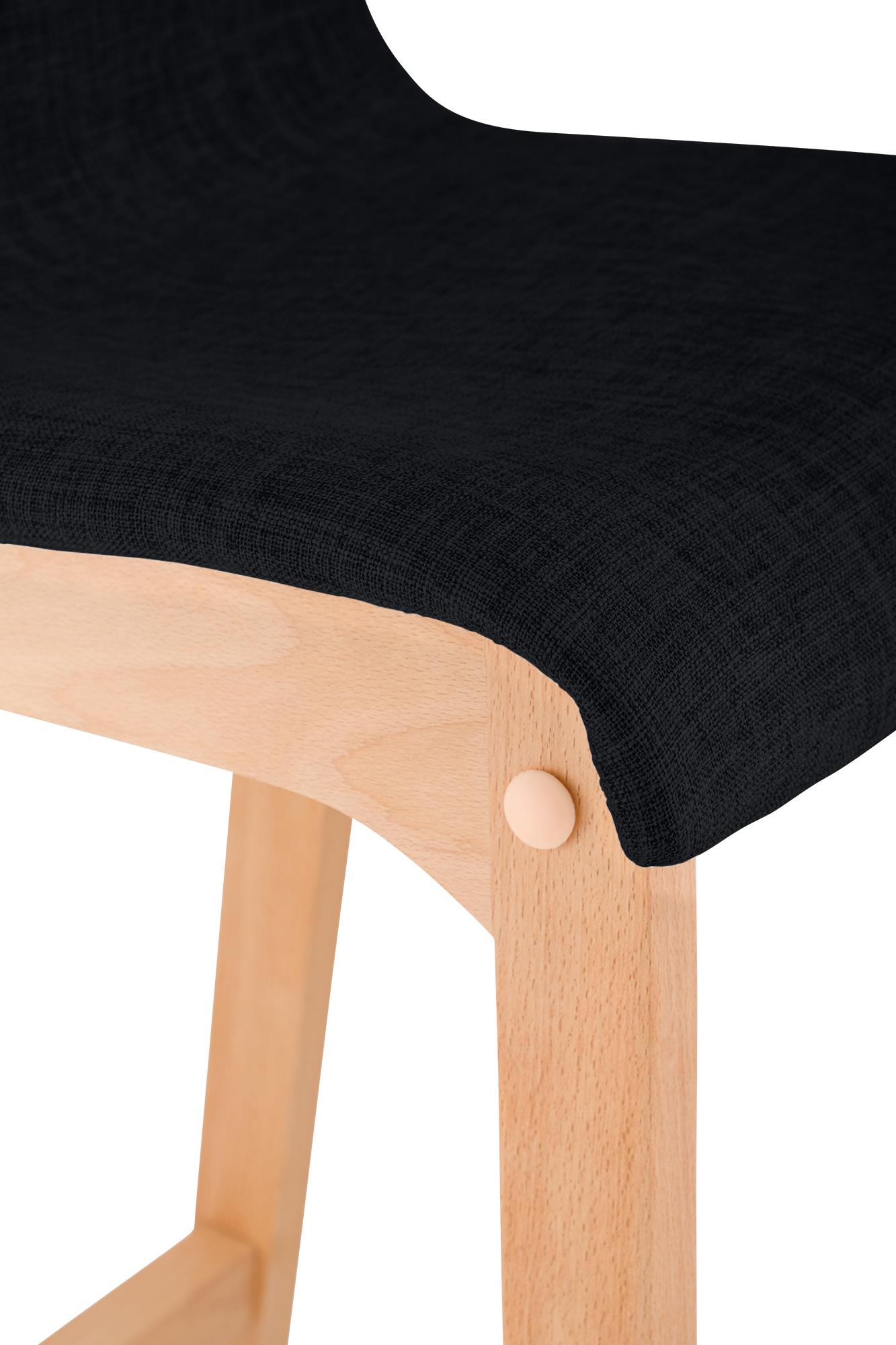 Tabouret de Bar Hover Tissu Piètement Quatre pieds Natura