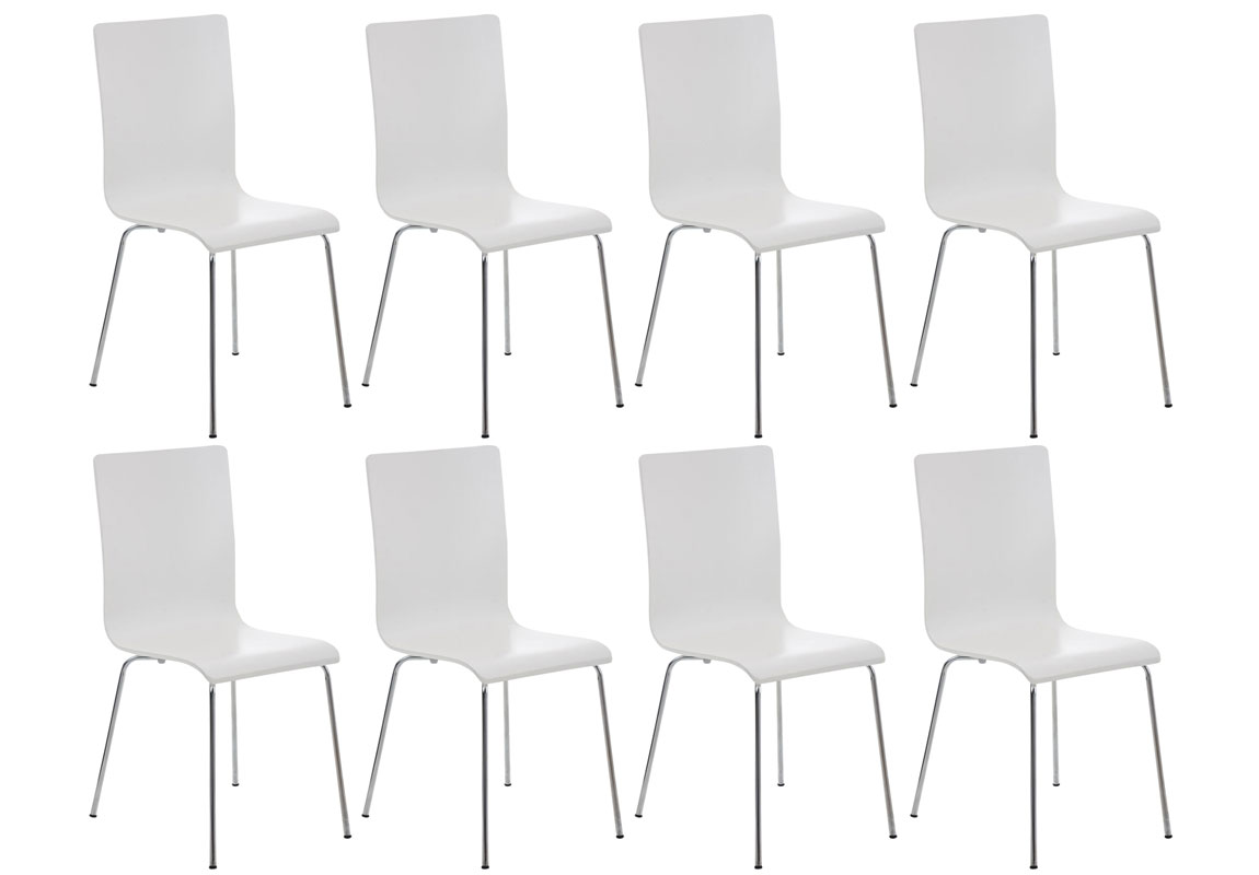 Lot de 8 chaises en bois Pepe