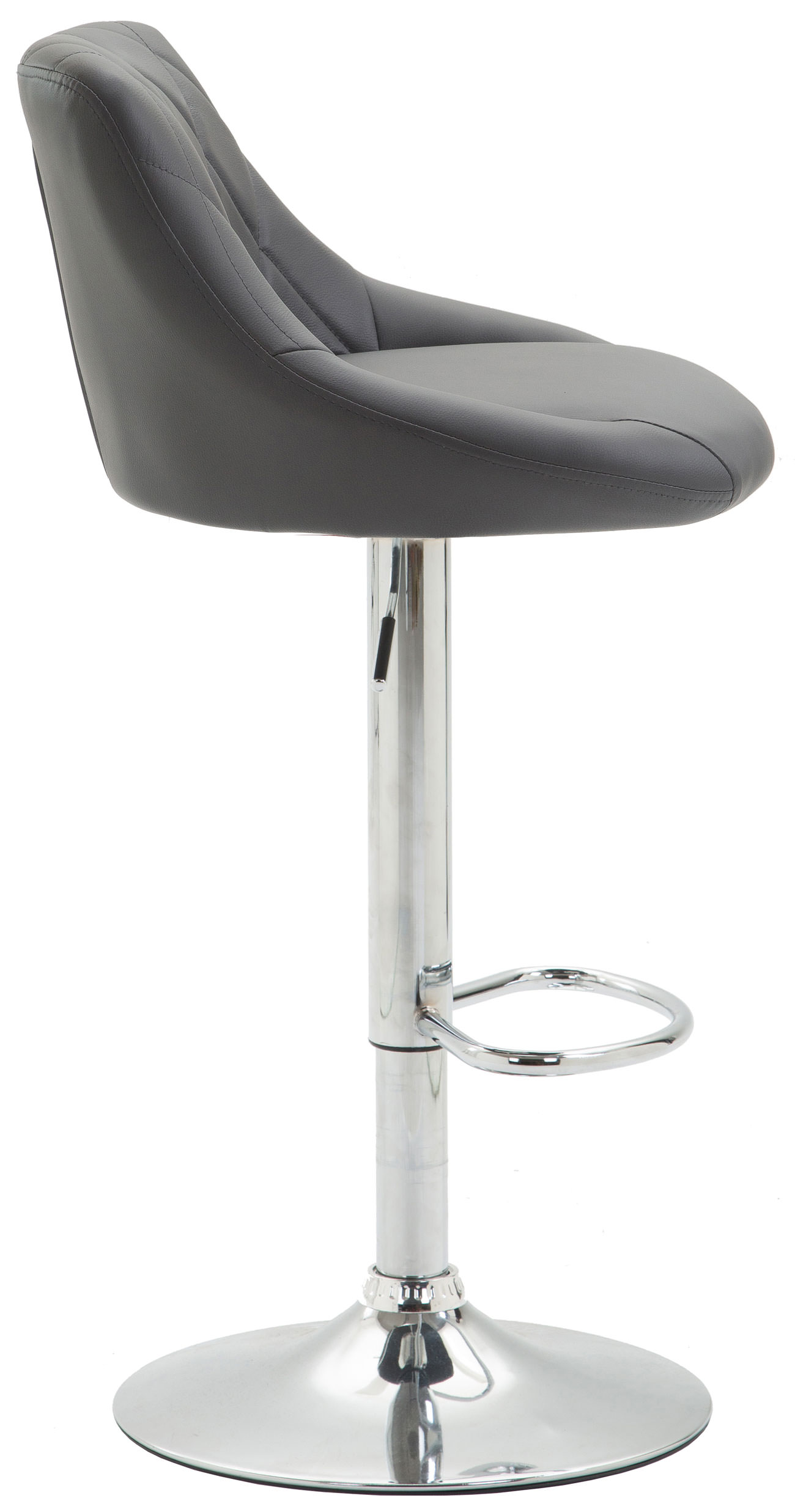 Tabouret de bar Lazio en similicuir avec pied en métal