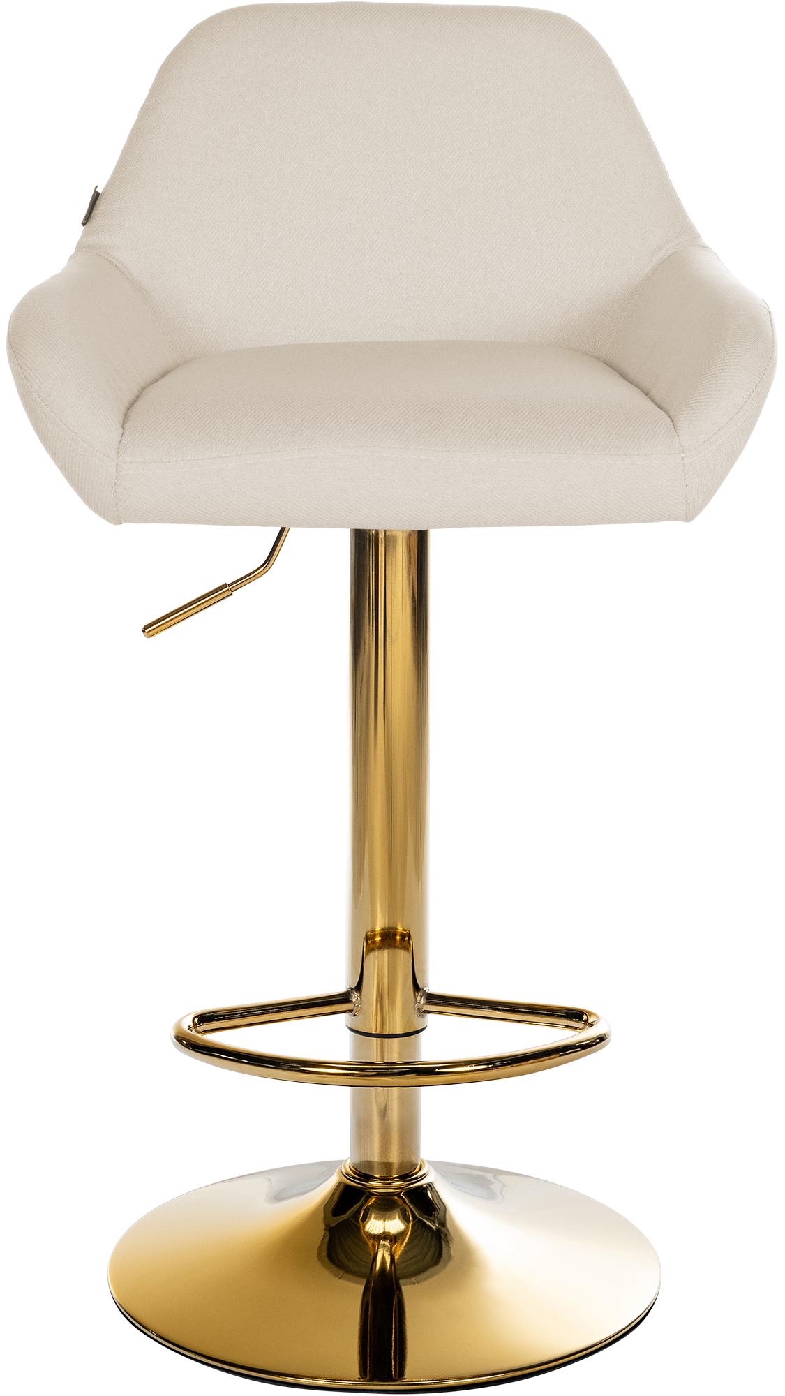 Lot de 2 tabourets de bar Braga Gold tissu
