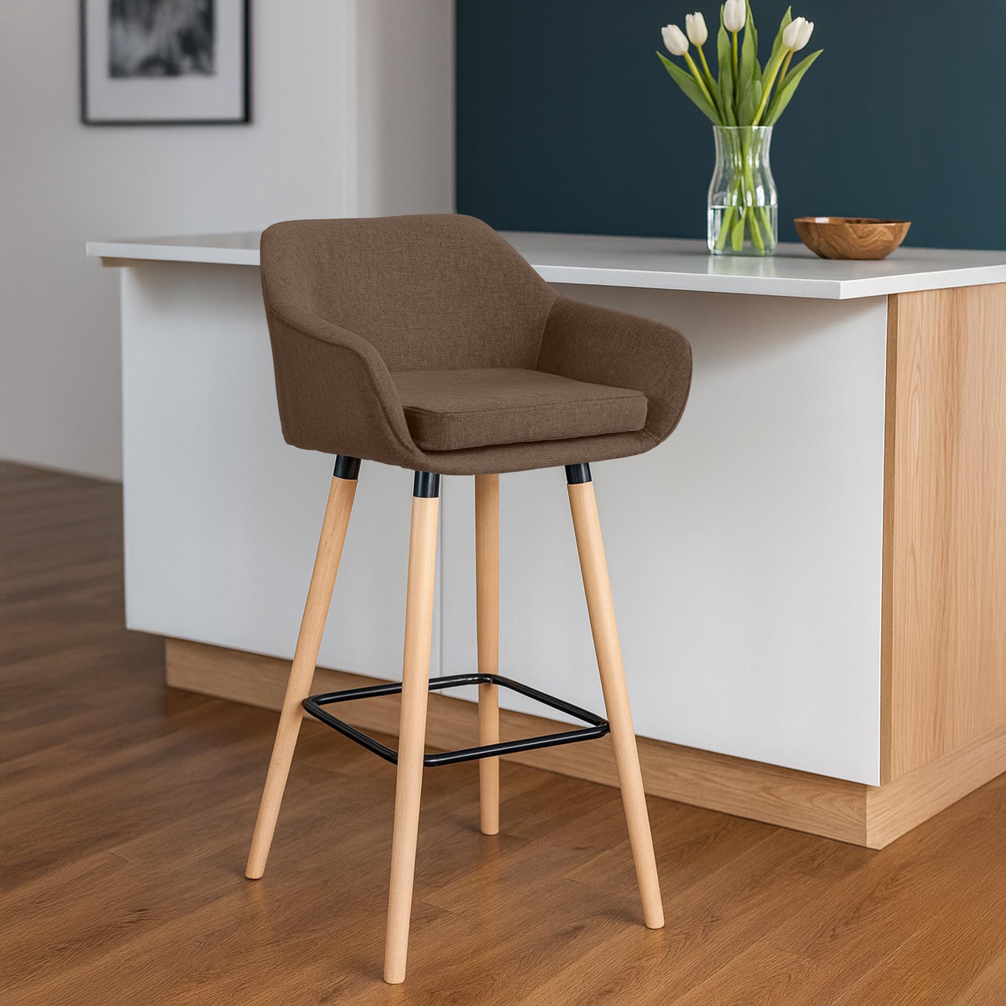 Tabouret de bar Grant en tissu