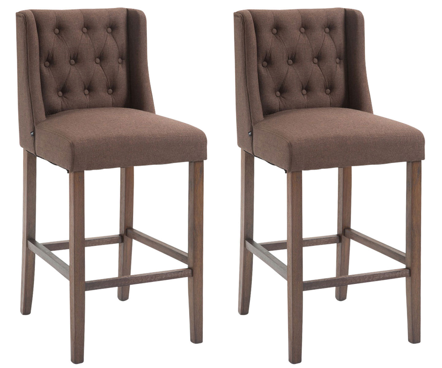 Lot de 2 Tabourets de bar Cassandra Tissu