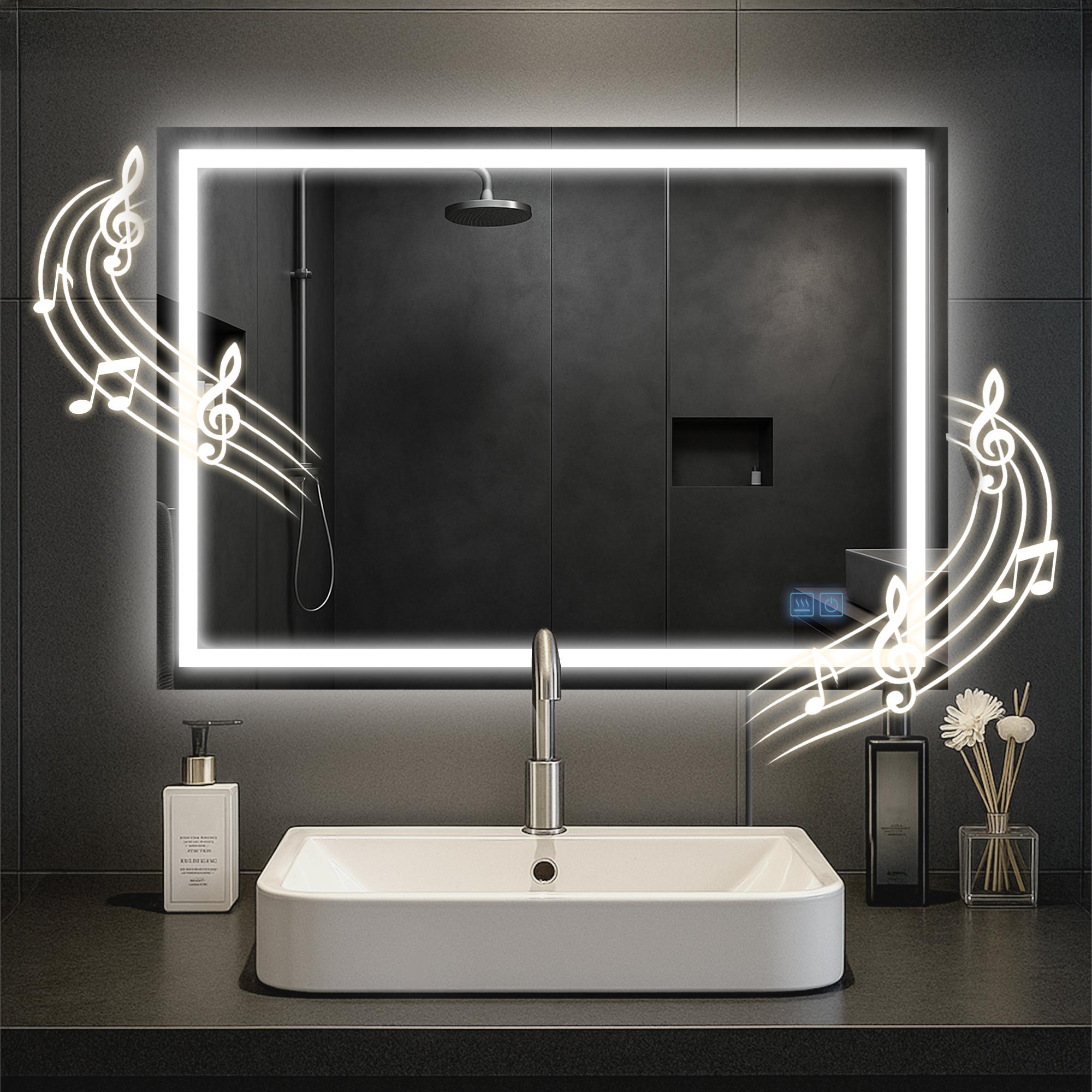 Miroir de Salle de Bain Jaffrey avec Bluetooth