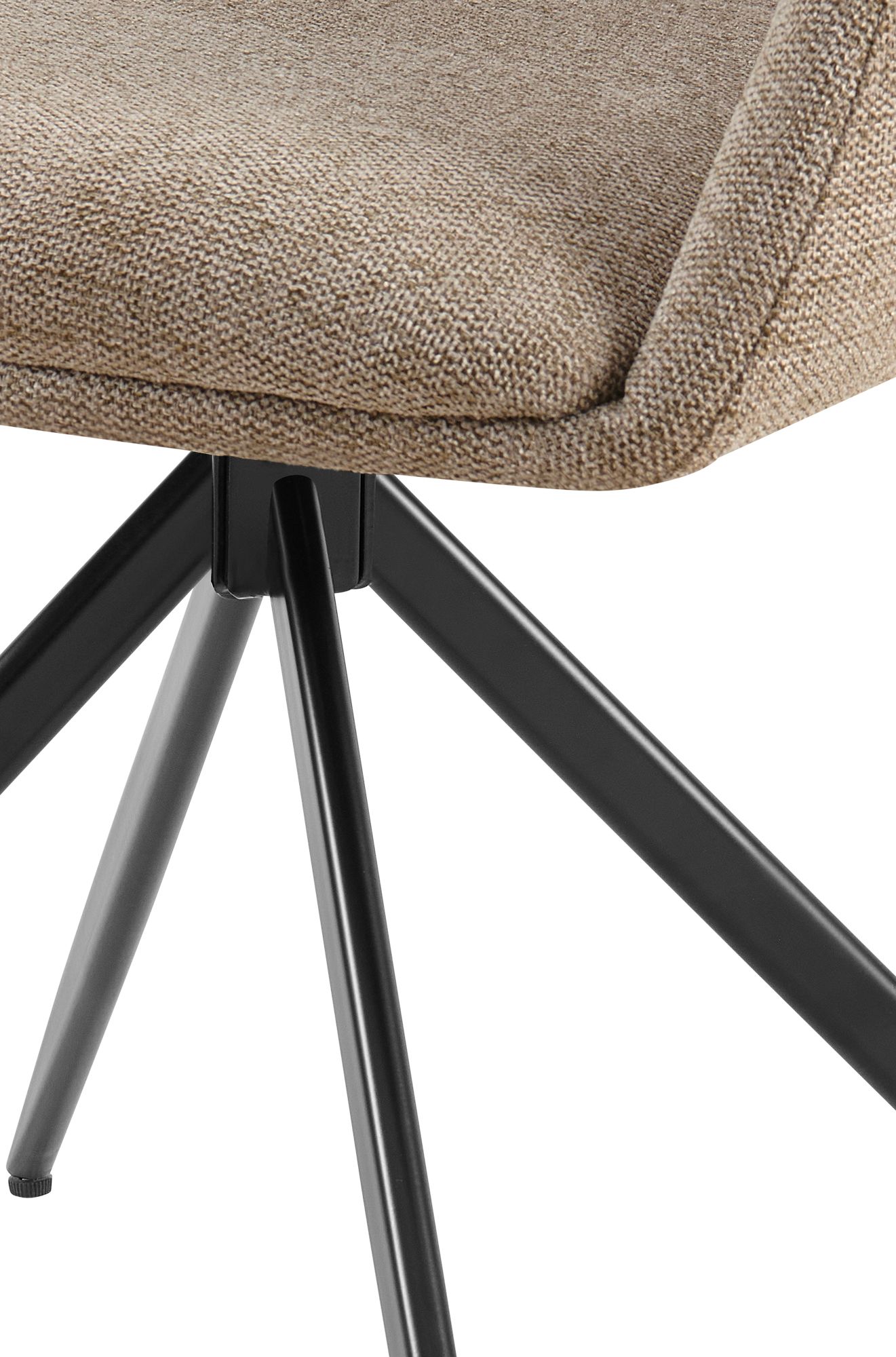 Lot de 2 chaises de salle a manger Olema en tissu