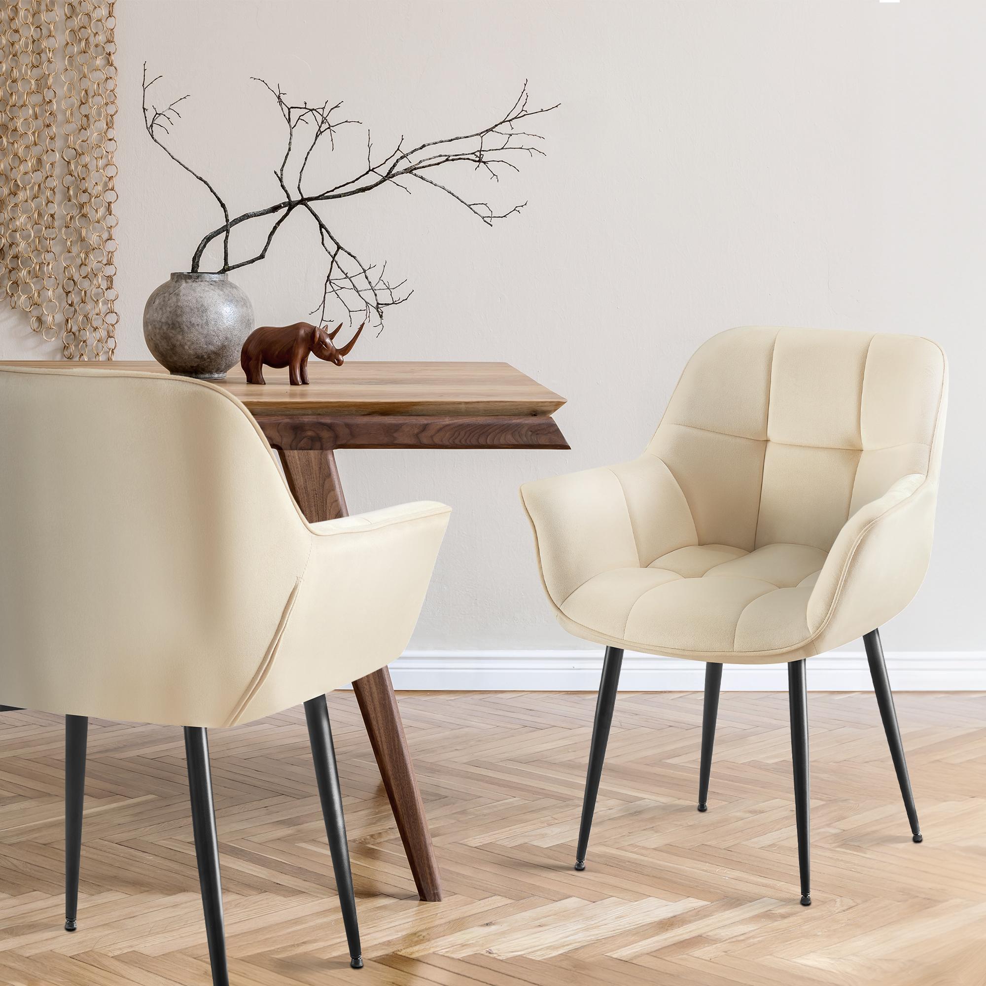 Chaise de salle à manger Roseville velours