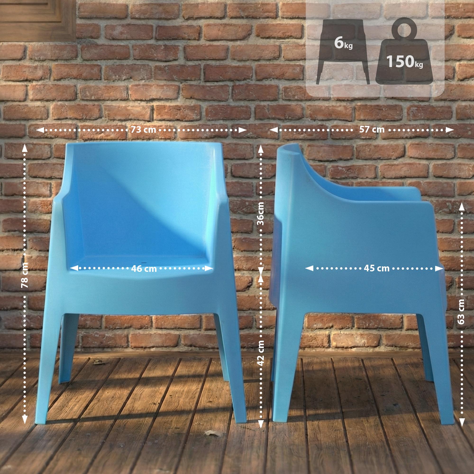 Ensemble de 4 chaises de jardin Bartal
