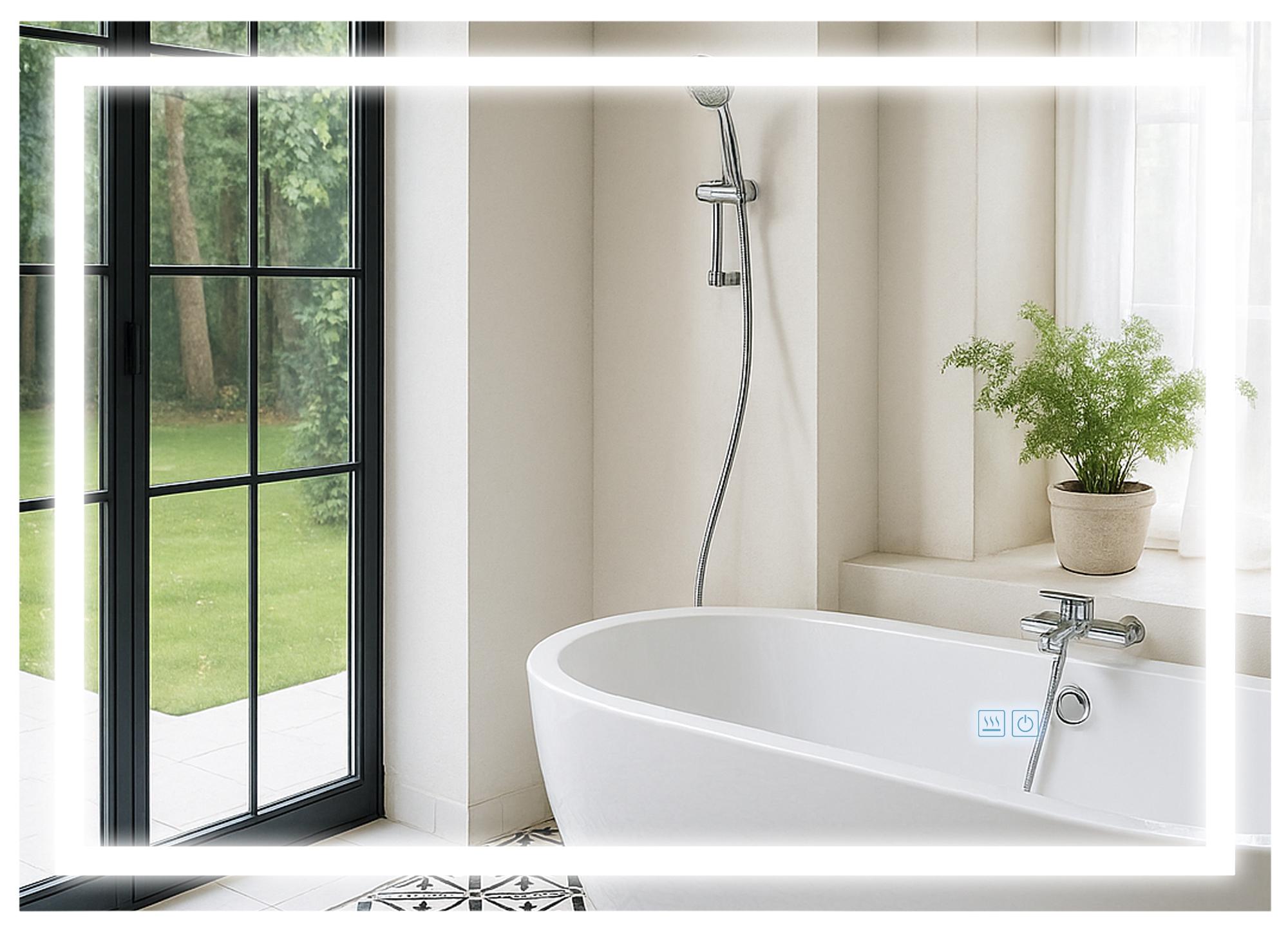 Miroir de Salle de Bain Jaffrey avec Bluetooth