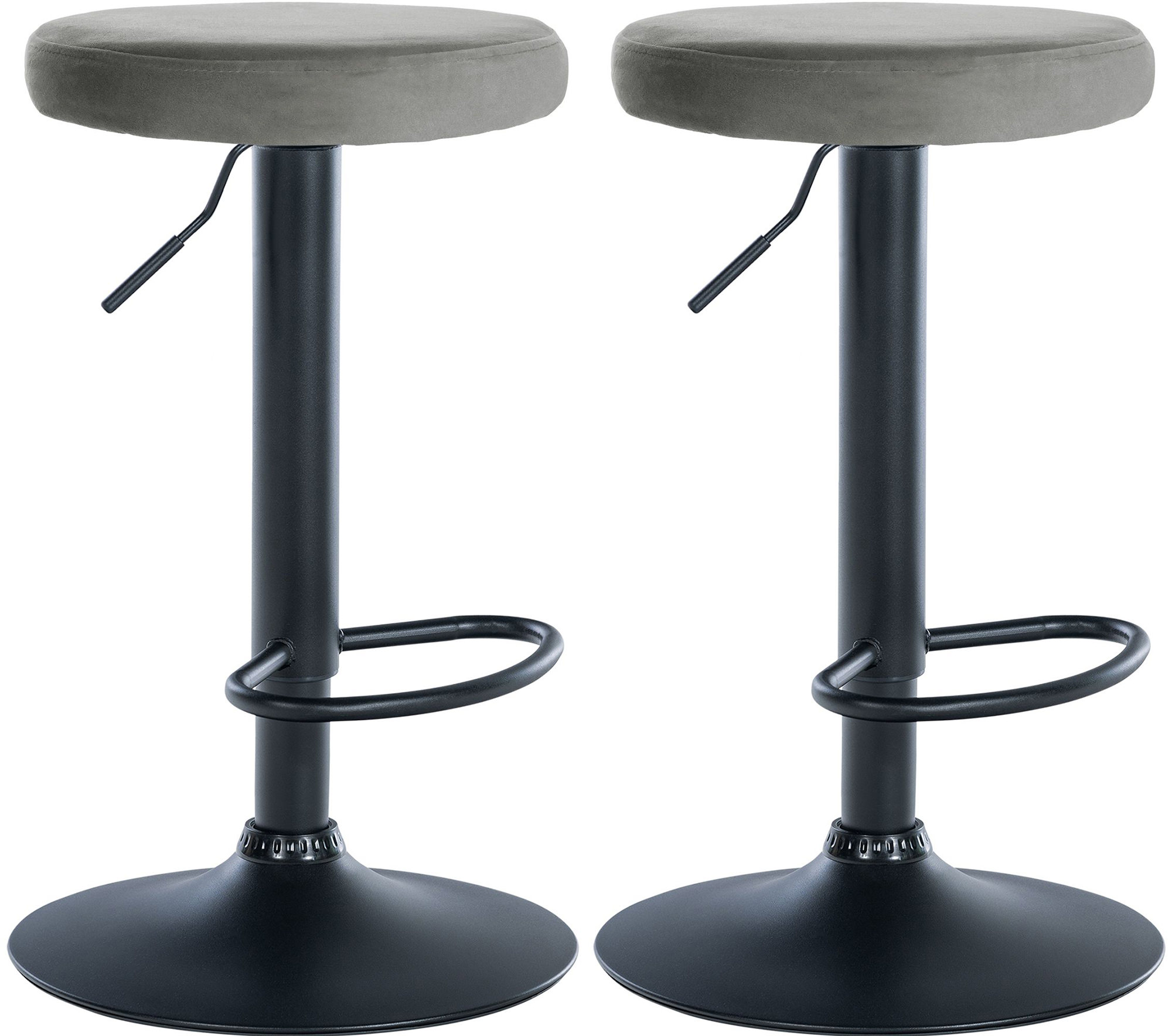 Lot de 2 tabourets de bar Ponte velours