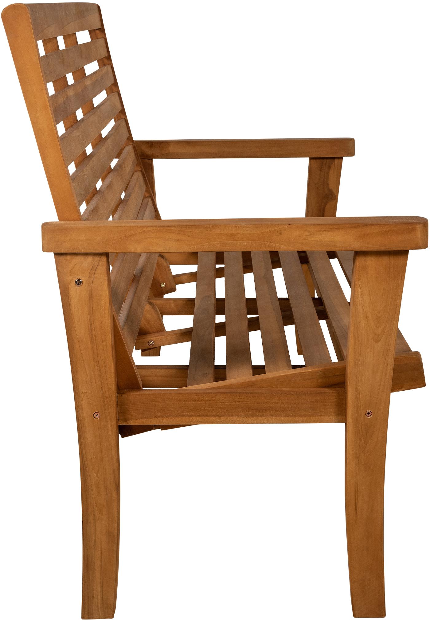 Banc en teck Nicosia avec dossier inclinable
