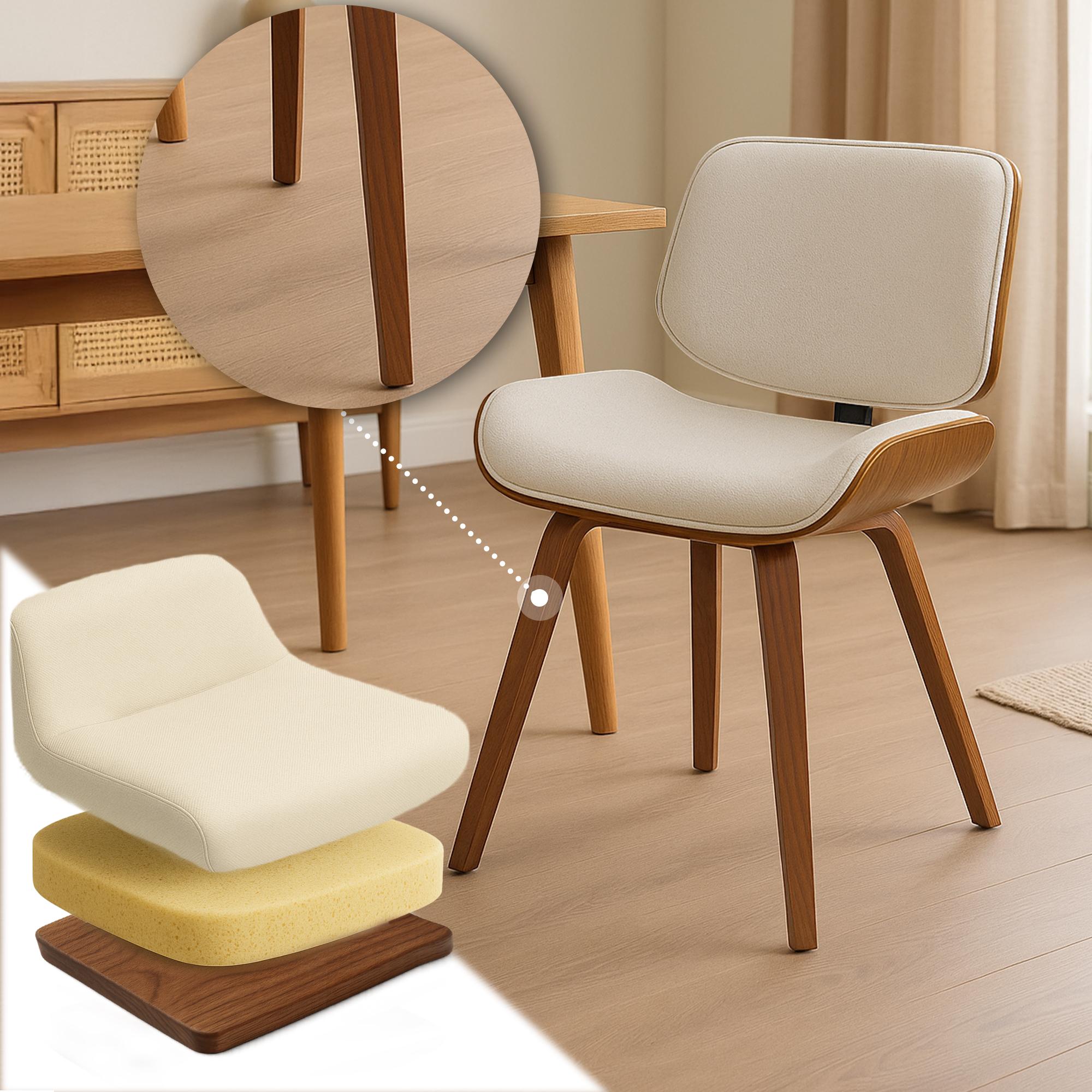 Chaises de salle a manger Beverley lot de 2 en tissu