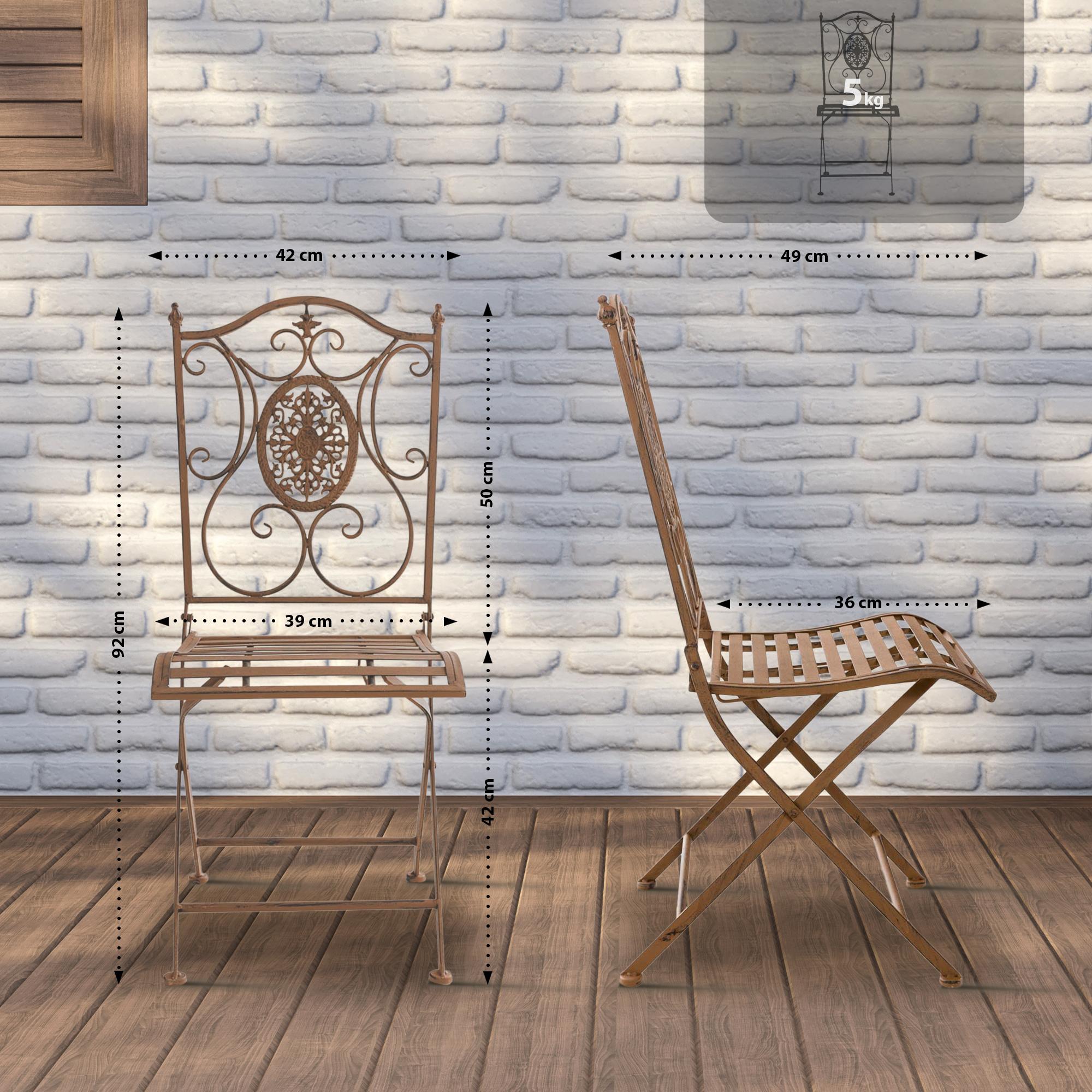 Chaise de jardin en métal Sibell