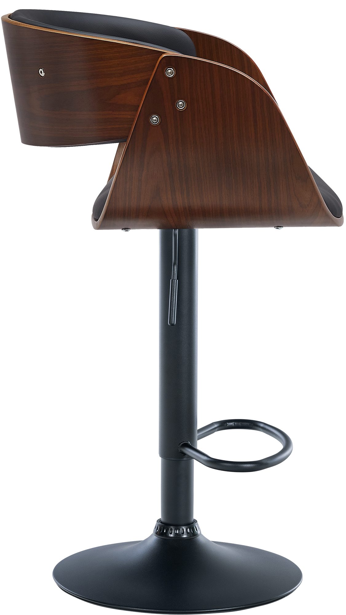 Tabouret de bar Portmore avec Coque en bois assise en similicuir
