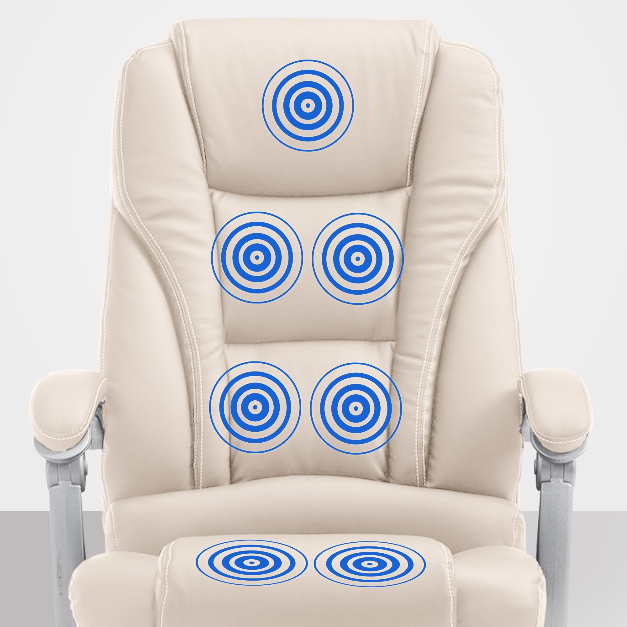 Chaise de bureau Pacific avec fonction massage simili cuir