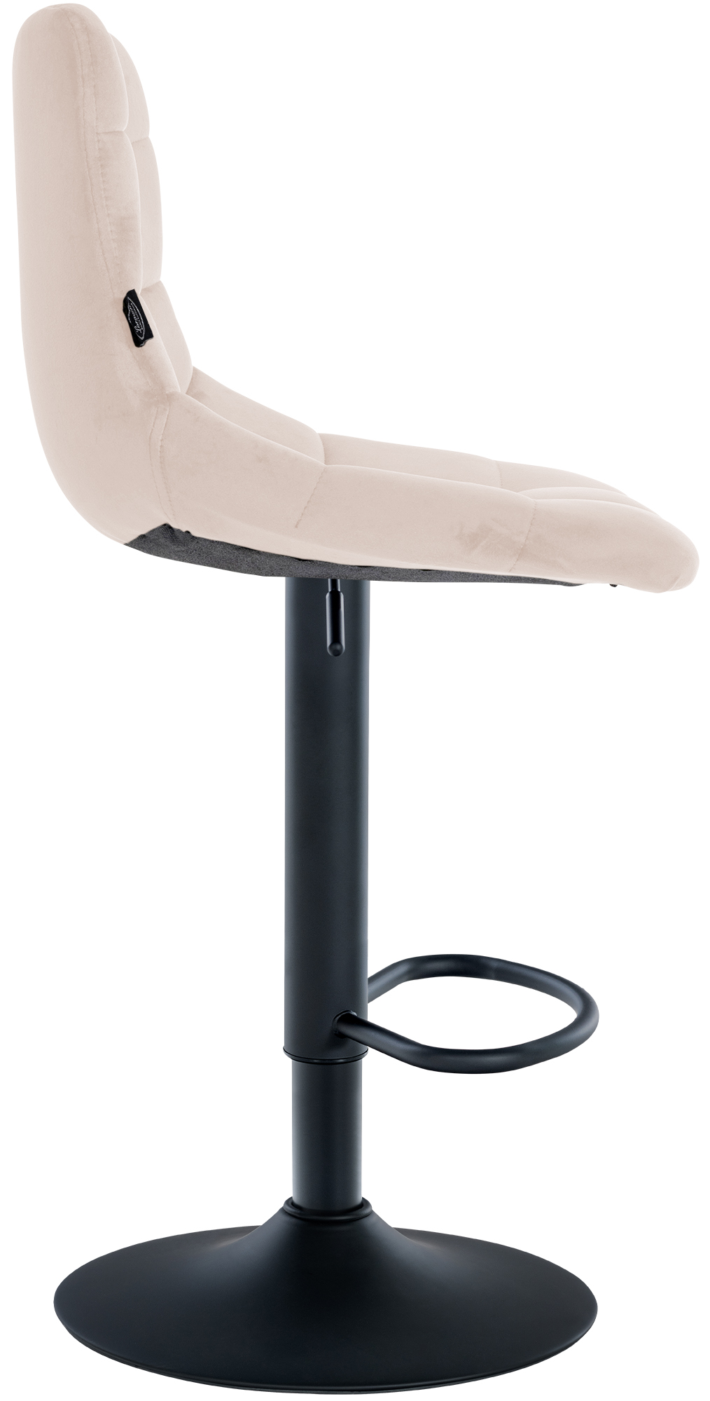 Lot de 2 tabourets de bar Jerry velours