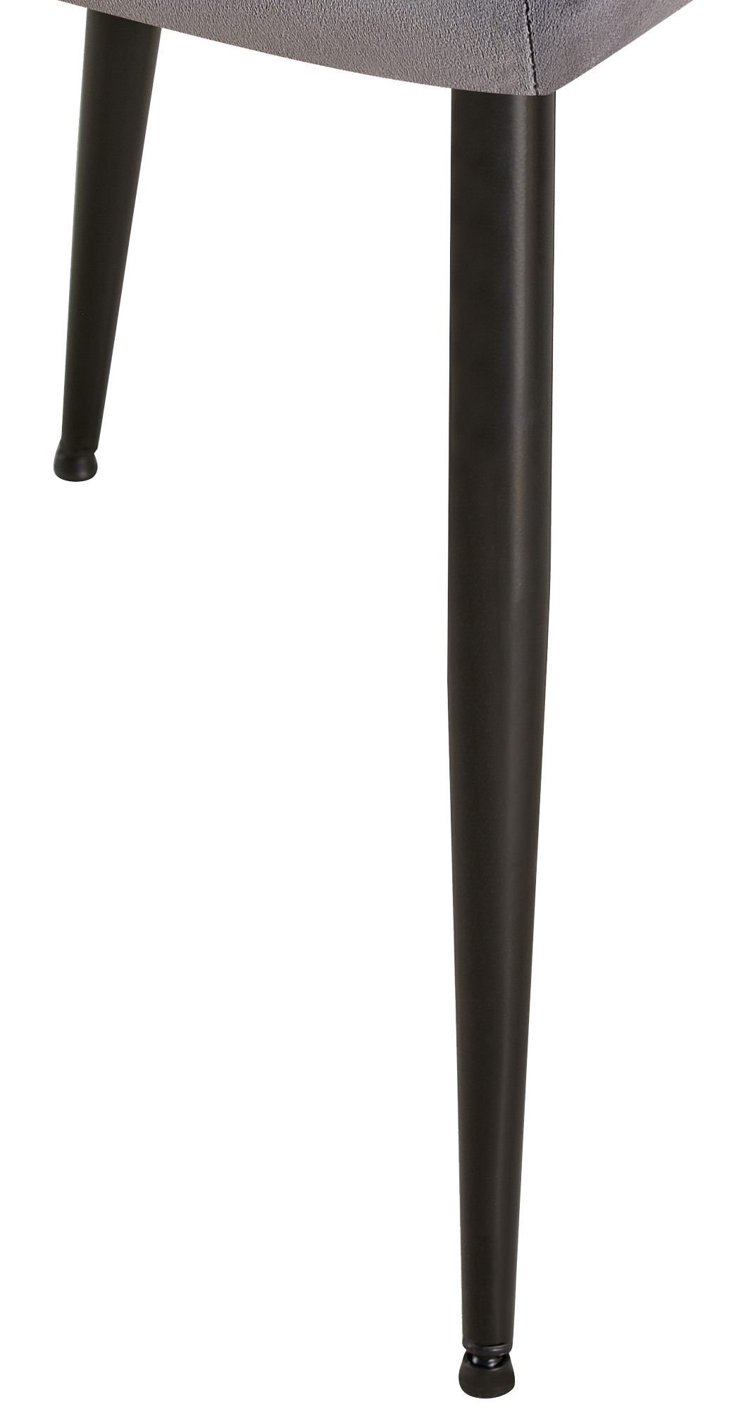 Lot de 4 Chaises de salle à manger Emia en Velours avec Piètement en Métal noir