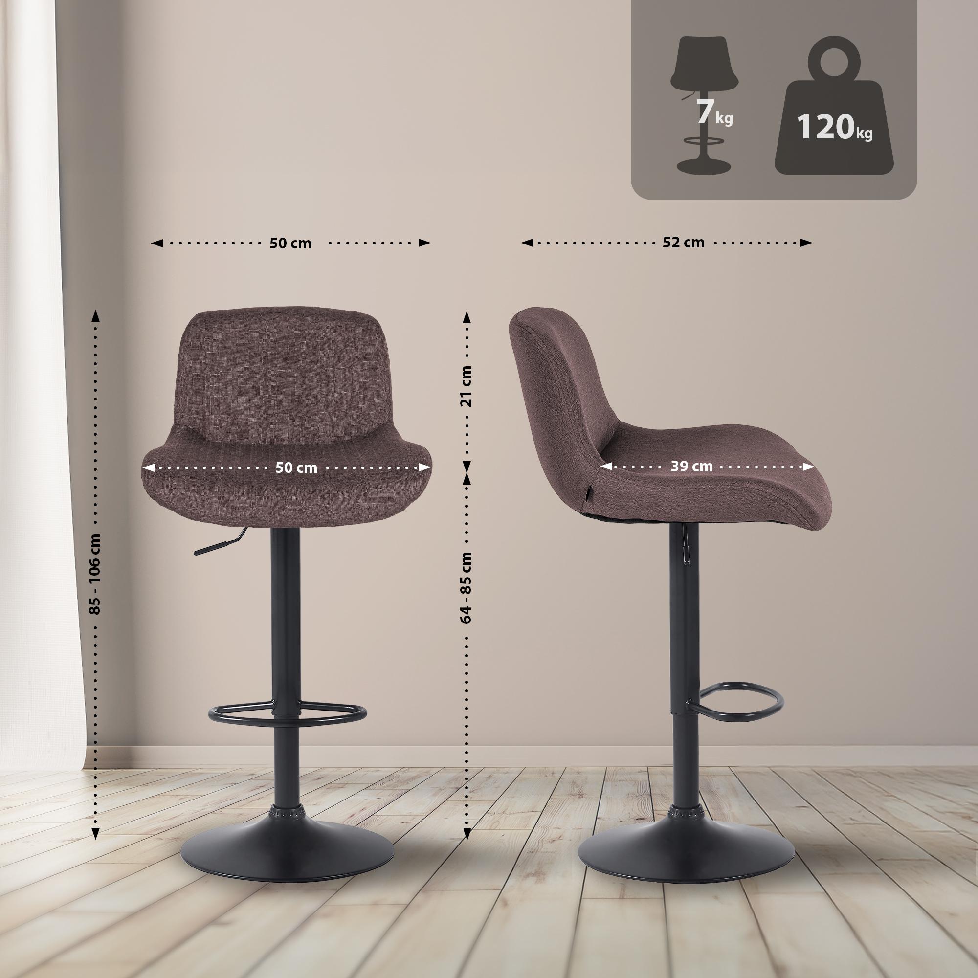 Tabouret de bar Solon noir