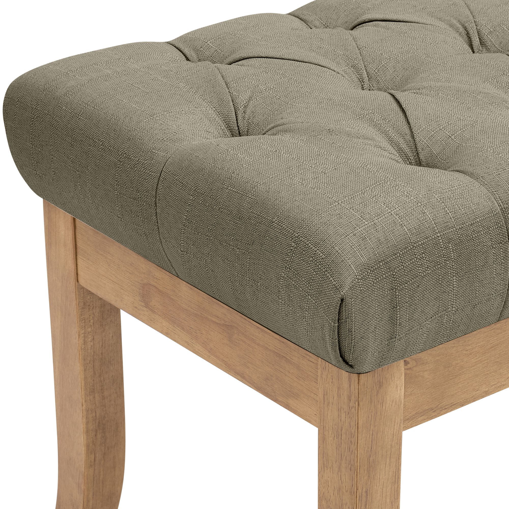 Banquette Ramses en tissu avec piètement en bois clair