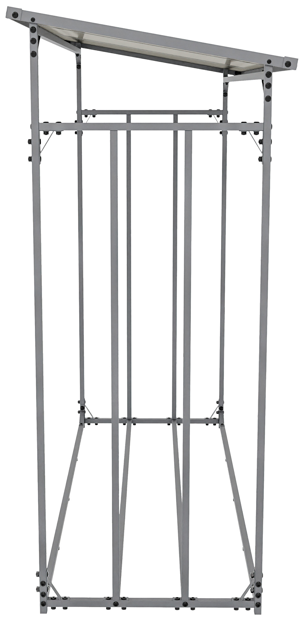 Abri pour bois de chauffage Ruston en Aluminium avec bâche de protection