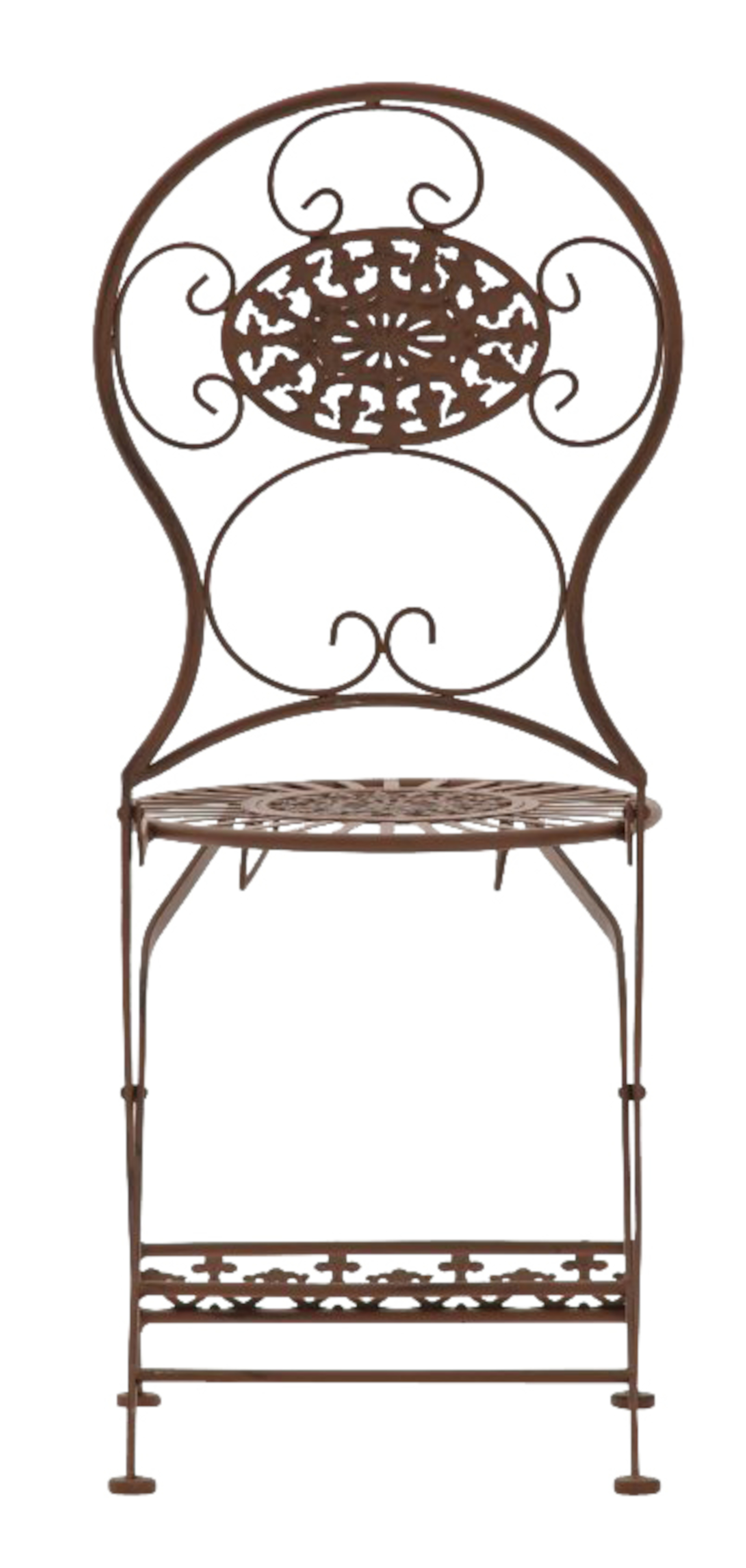 Lot de 2 Chaises de jardin pliables Mani en fer forgé