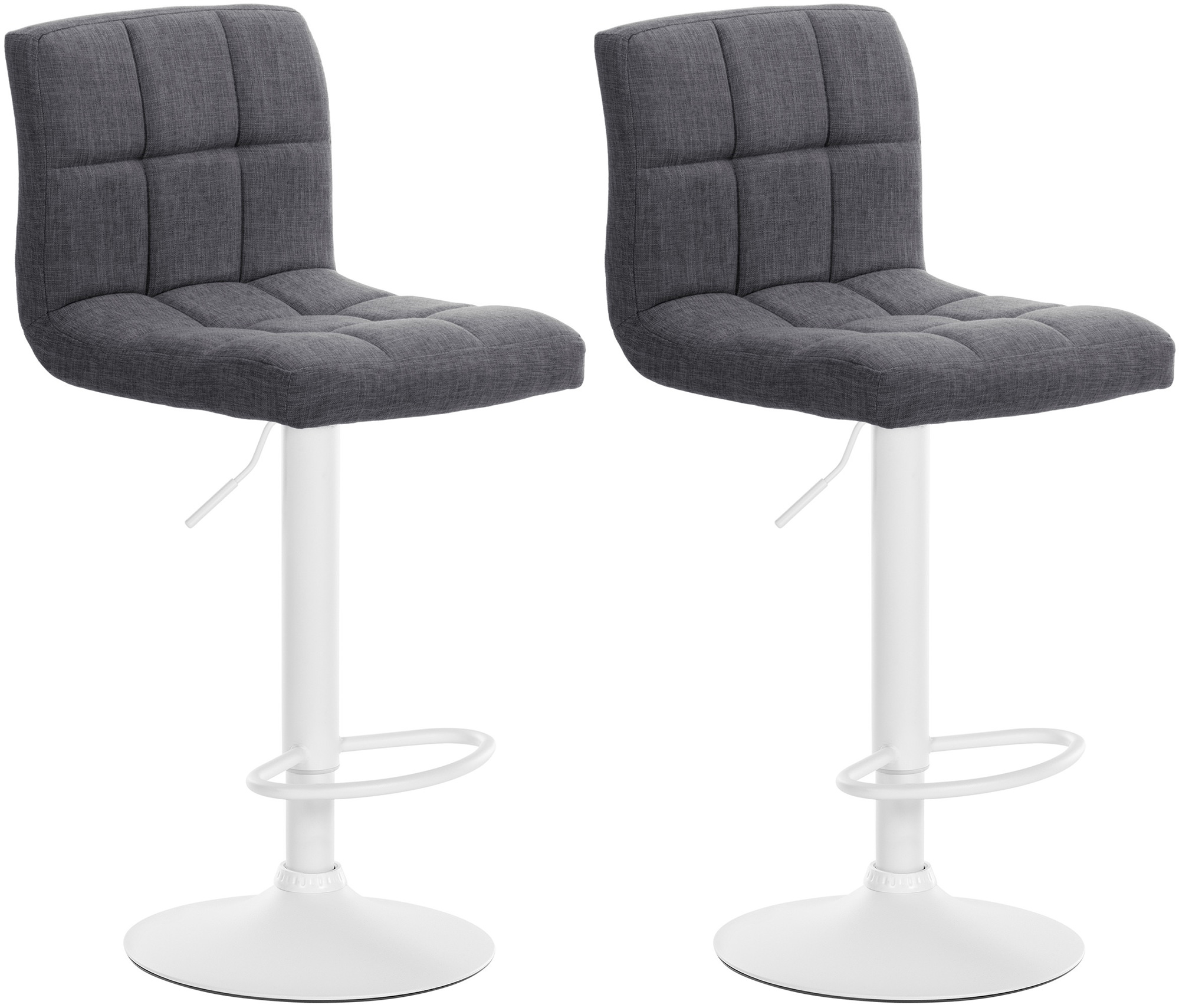 Lot de 2 tabourets de bar Calma tissu