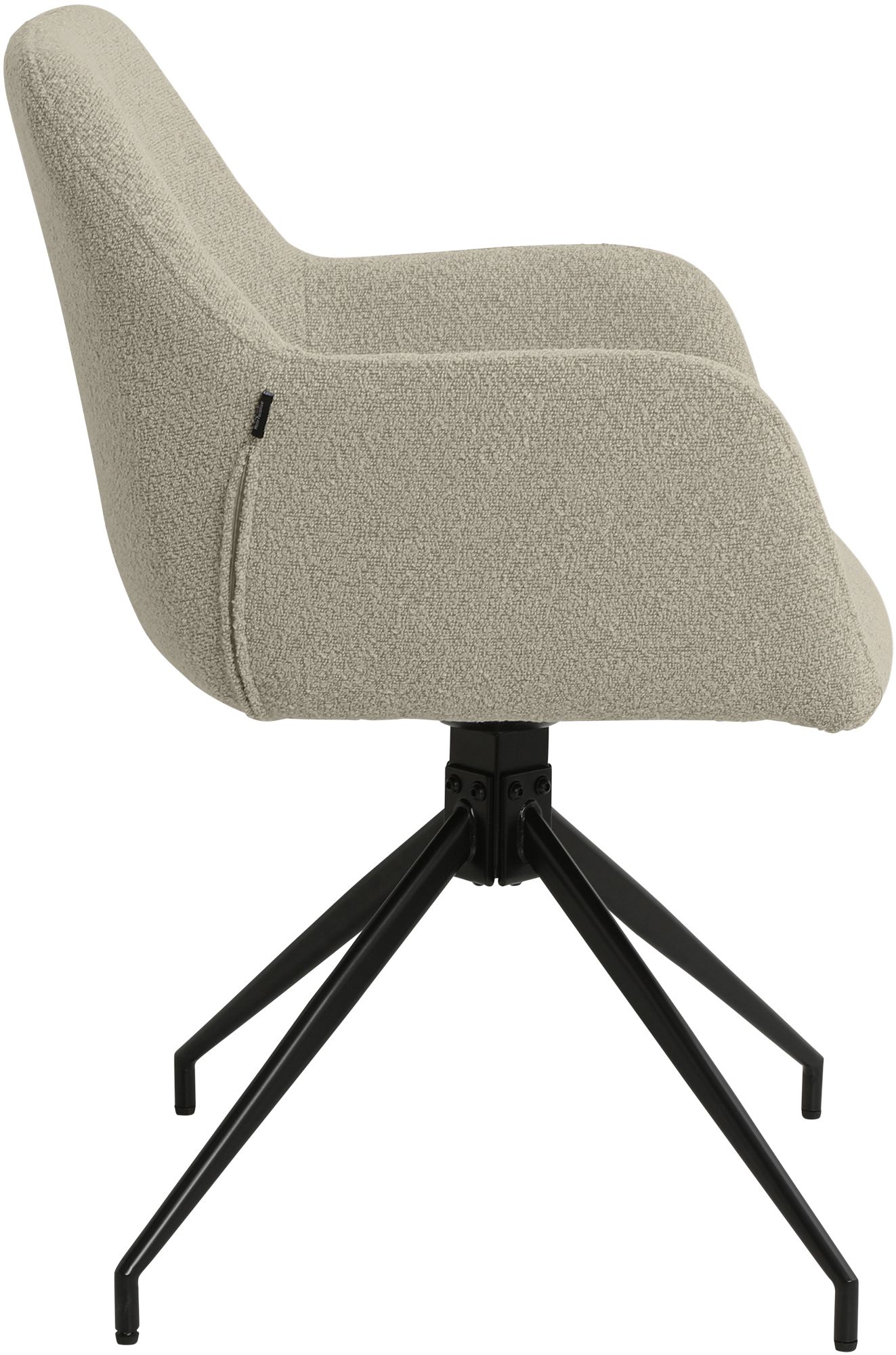 Chaise de salle a manger Merlinda en tissu teddy