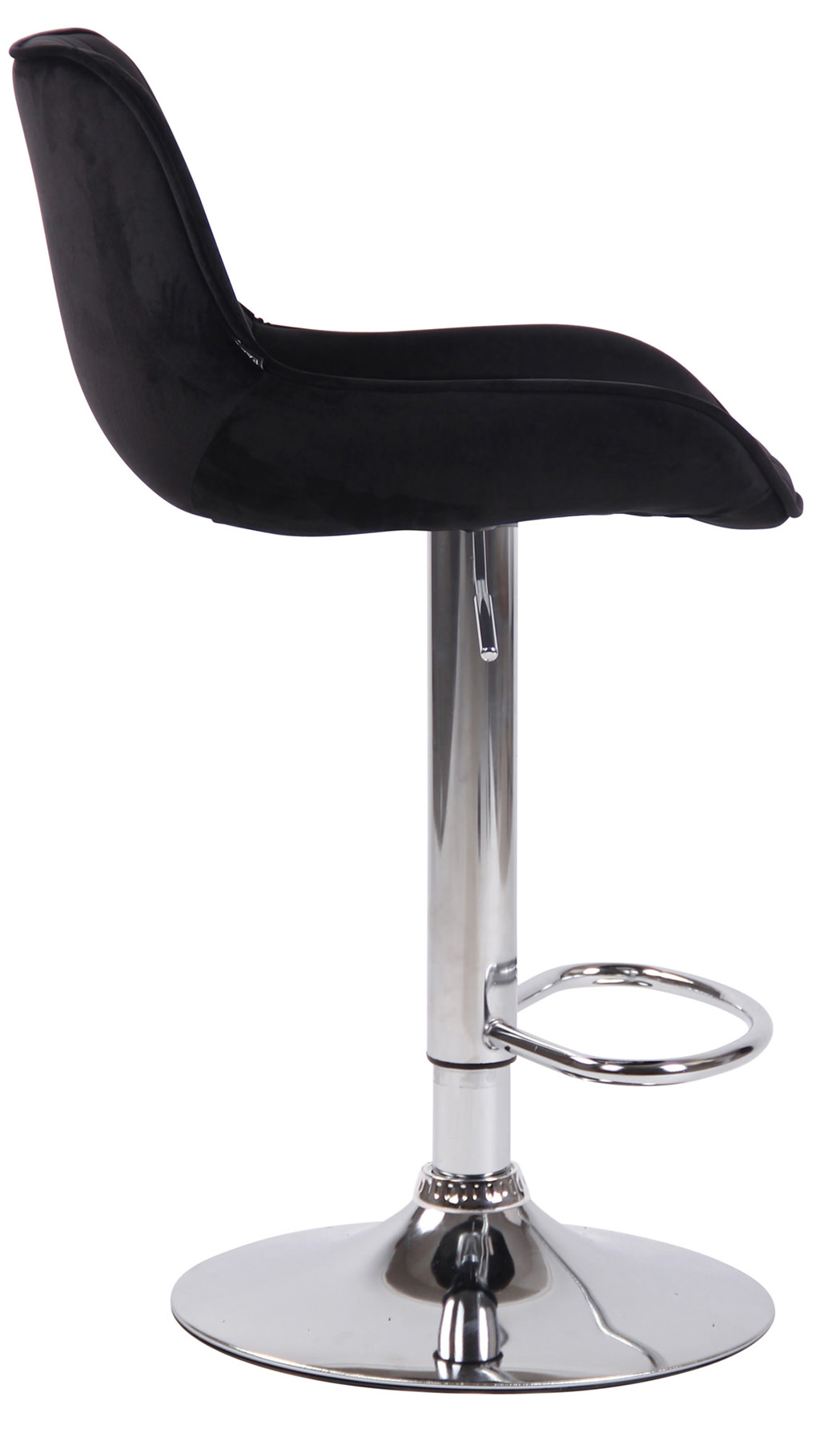 Lot de 2 Tabourets de bar Lentini en Velours Pied trompette en Métal