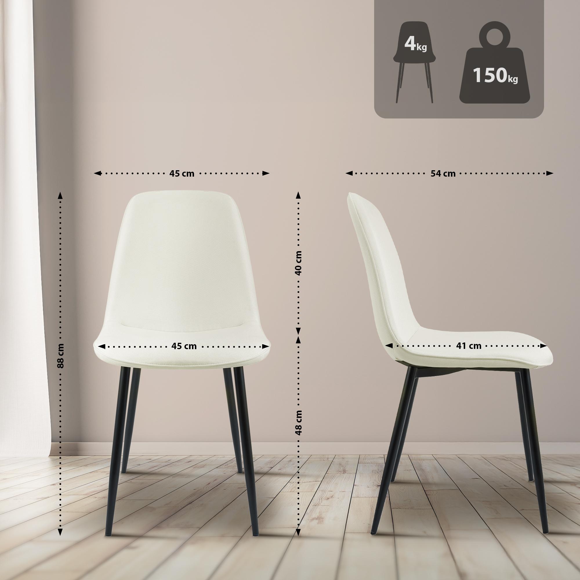 Lot de 2 chaises de salle à manger Maryam