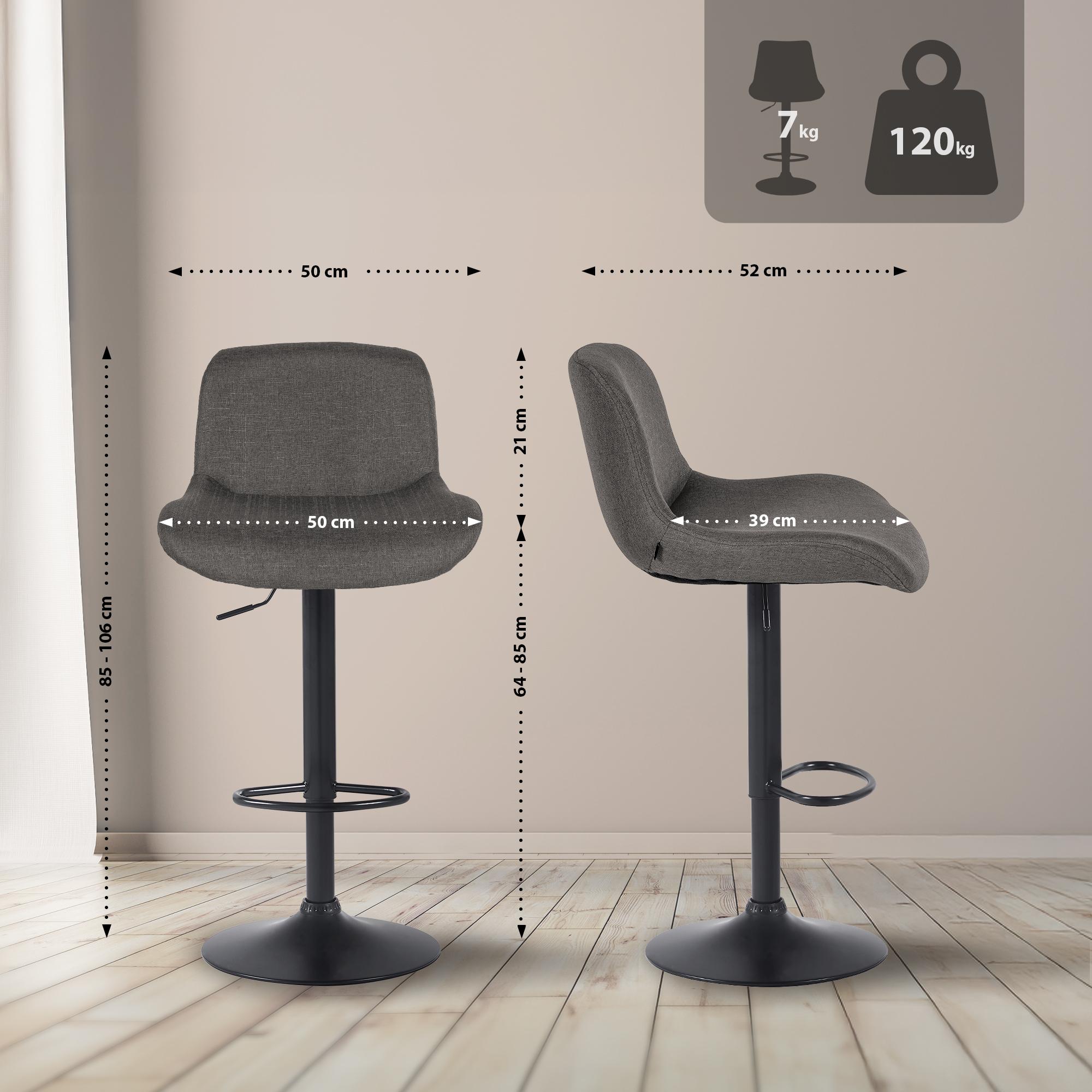 Tabouret de bar Solon noir