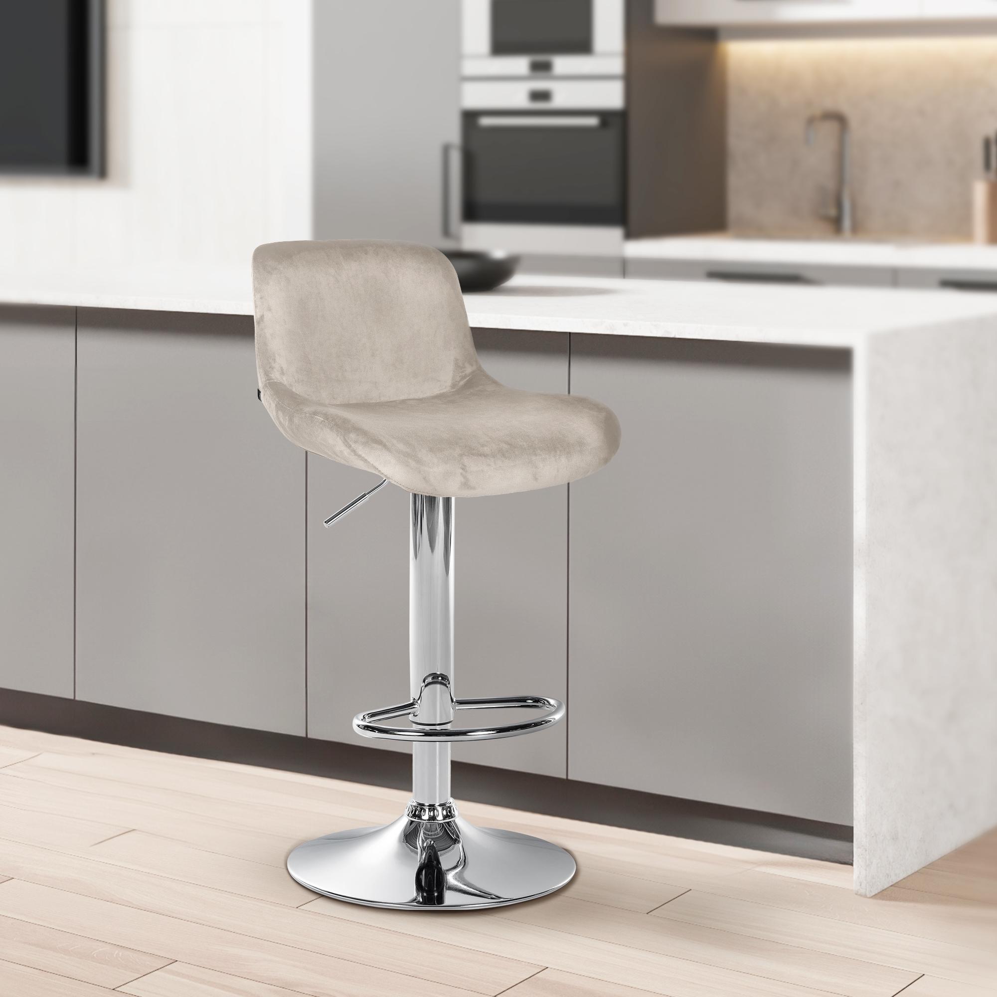 Lot de 2 tabourets de bar Solon chromés