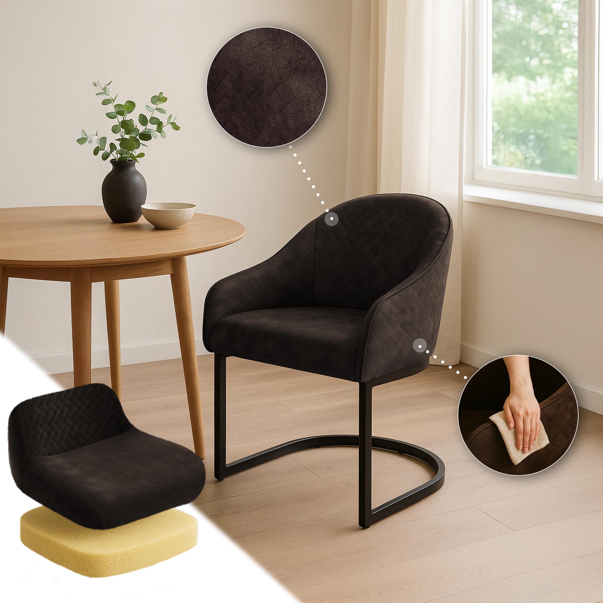 Chaise de salle à manger Jarik velours