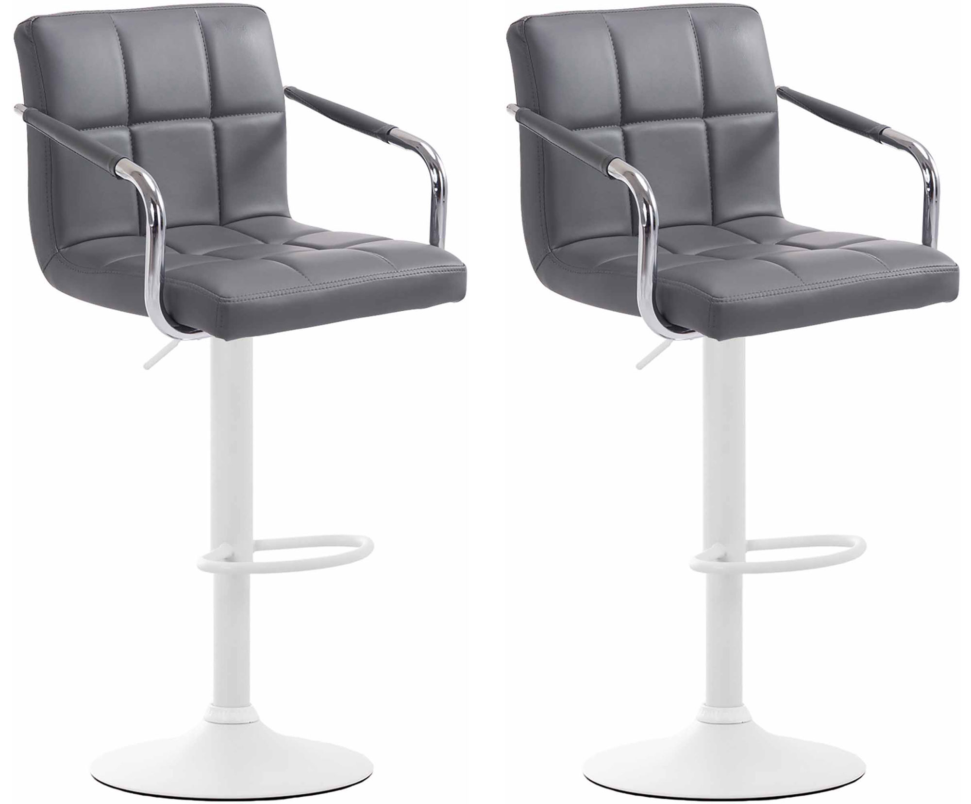 Lot de 2 Tabourets de Bar Lucy  V2 en Similicuir