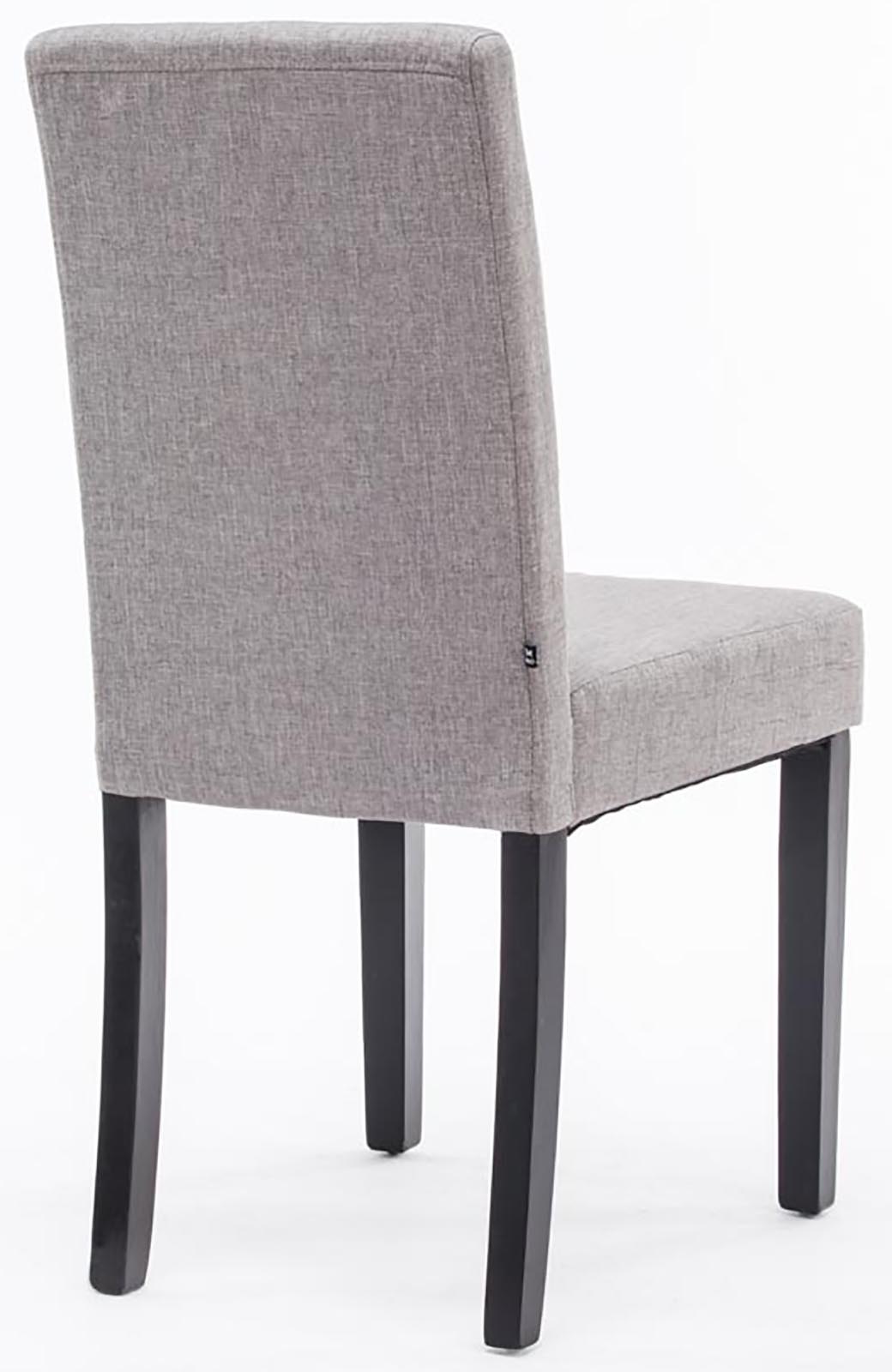 Lot de 6 Chaises de salle à manger Ina Tissu avec pieds en Bois