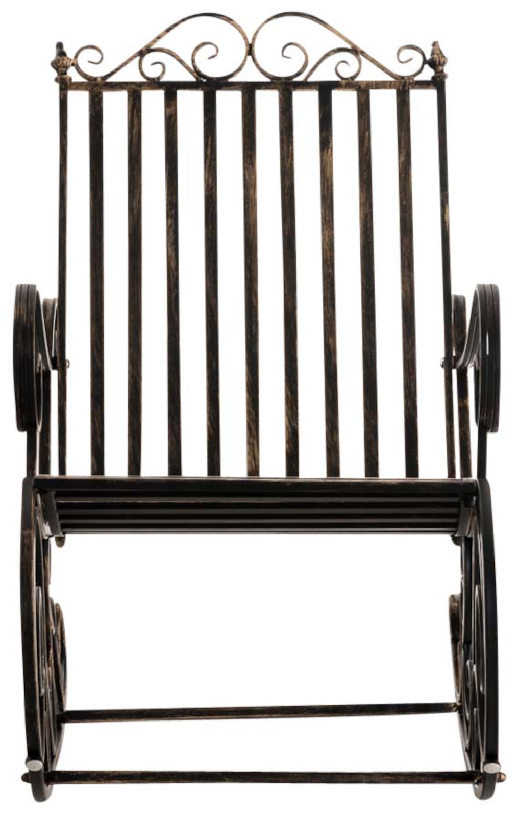 Lot de 2 Fauteuils à bascule d'extérieur Smilla en fer forgé