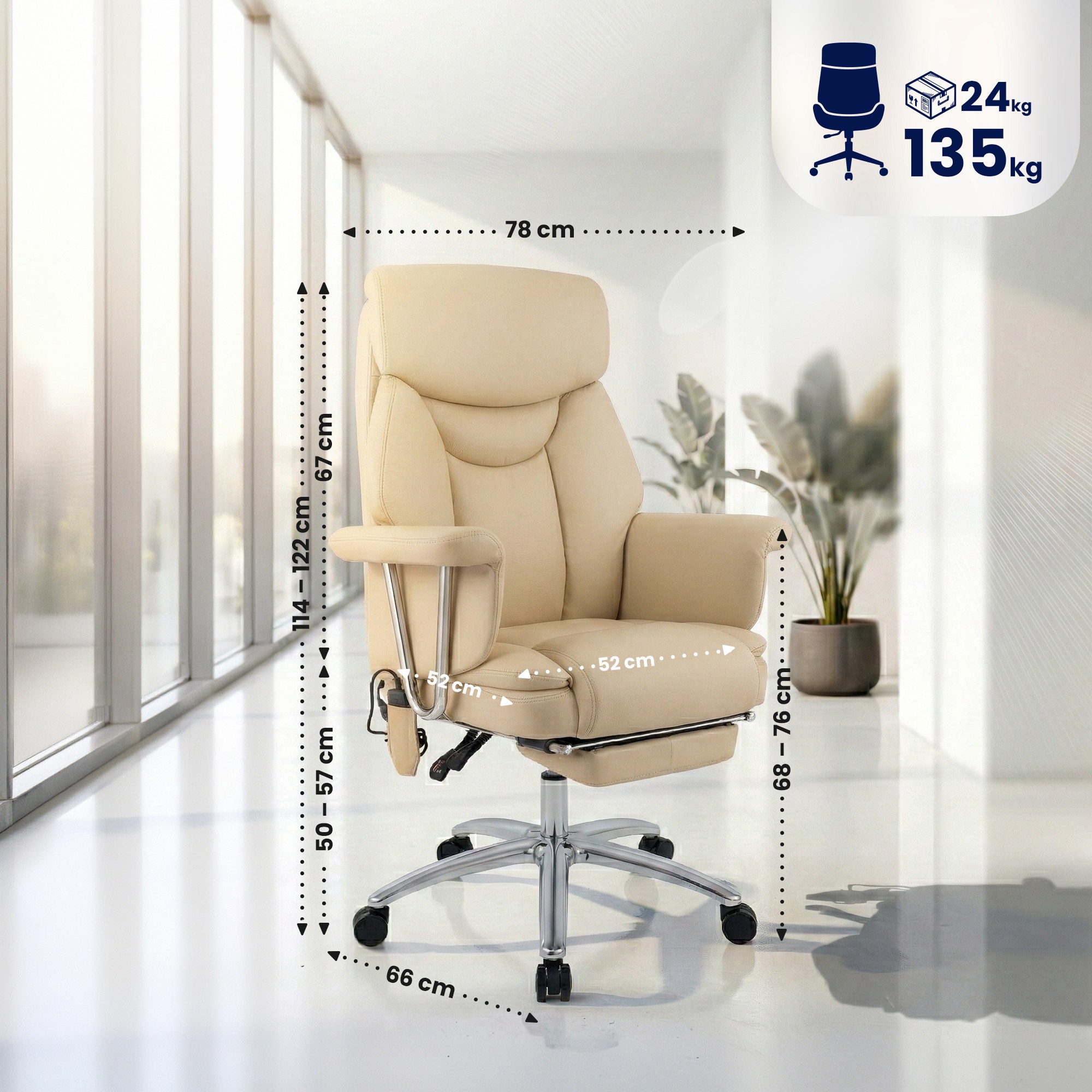 Fauteuil de bureau Dahra avec fonction massage