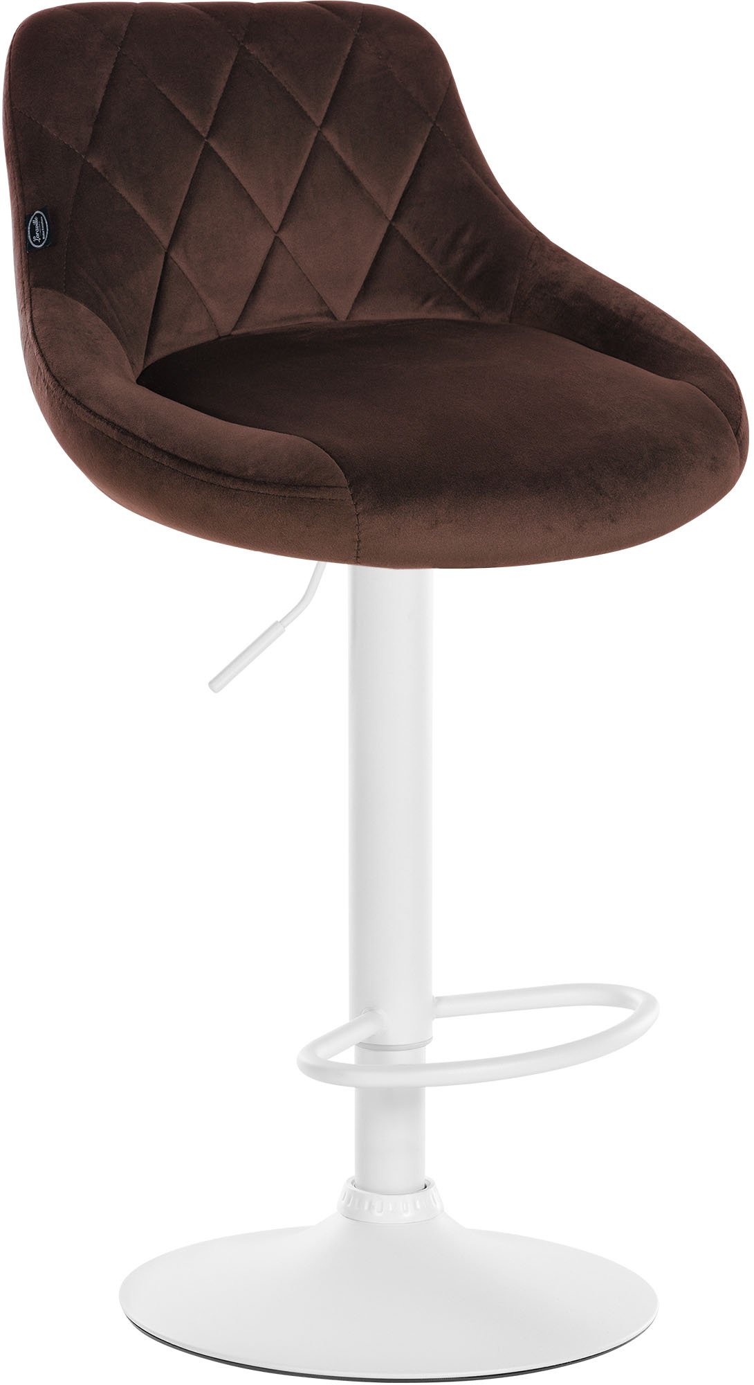 Lot de 2 tabourets de bar Lazio velours