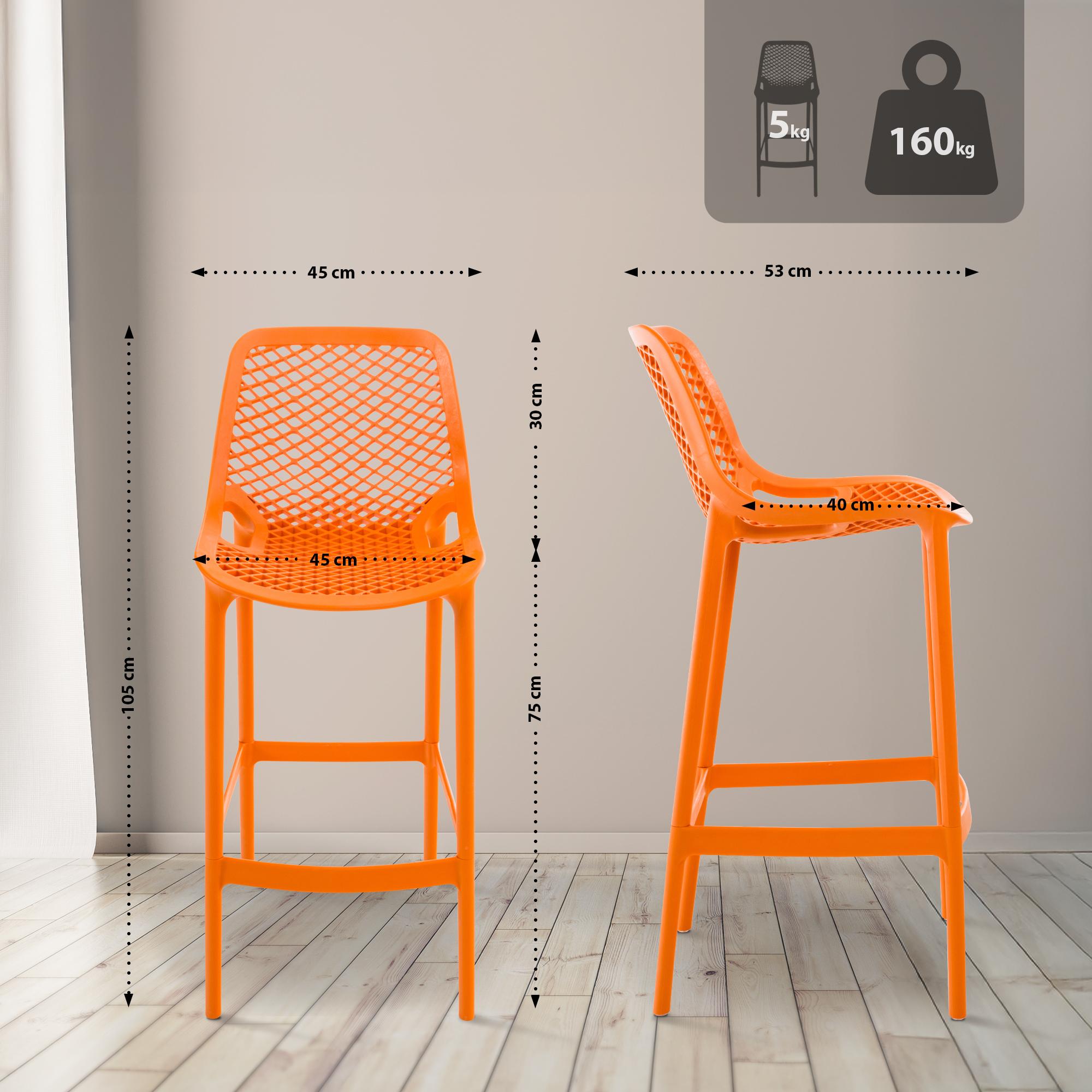 Lot de 2 tabourets de bar extérieurs Air