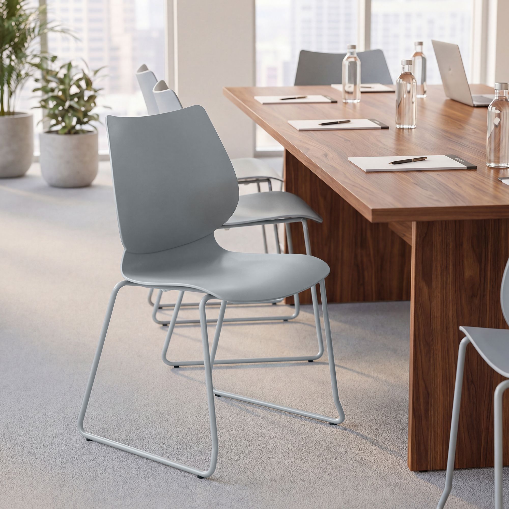 Lot de 4 chaises empilables Houma