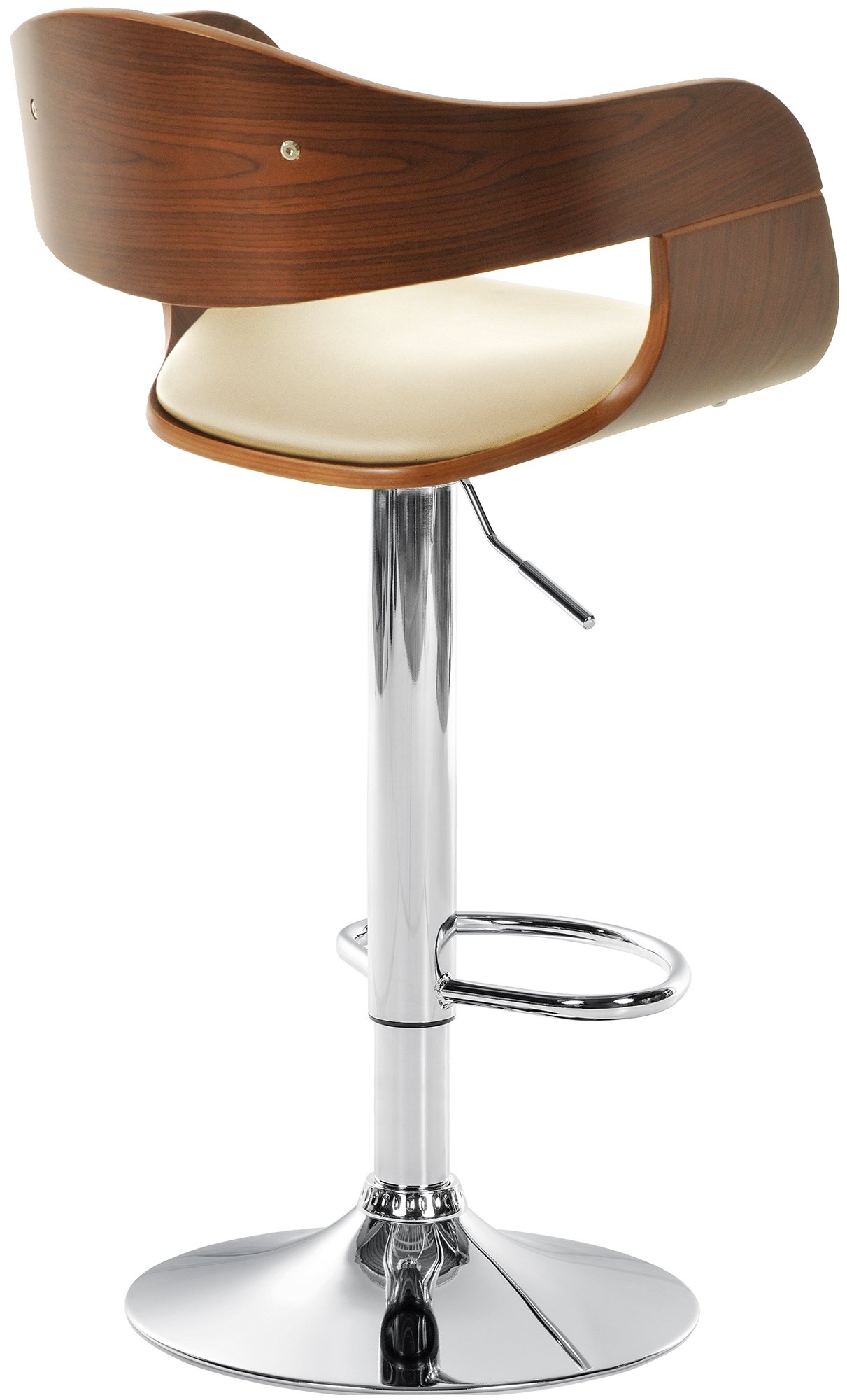 Tabouret de bar Kingston avec Coque en bois Assise en similicuir
