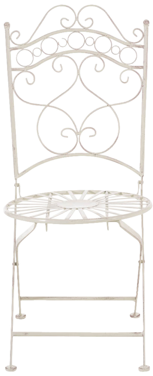 Lot de 2 Chaises de jardin pliables Indra en fer forgé