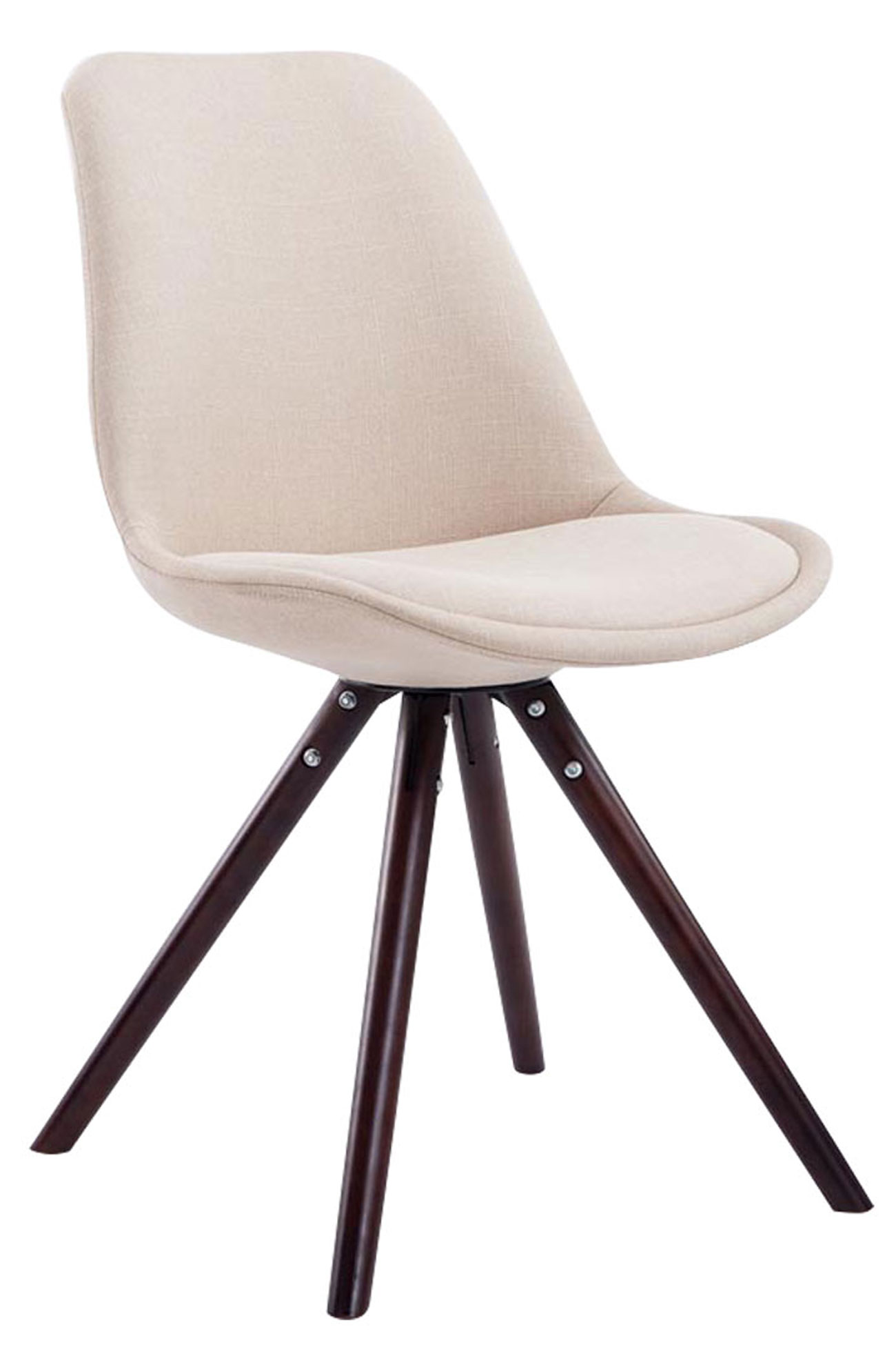 Chaise Toulouse tissu pieds ronds