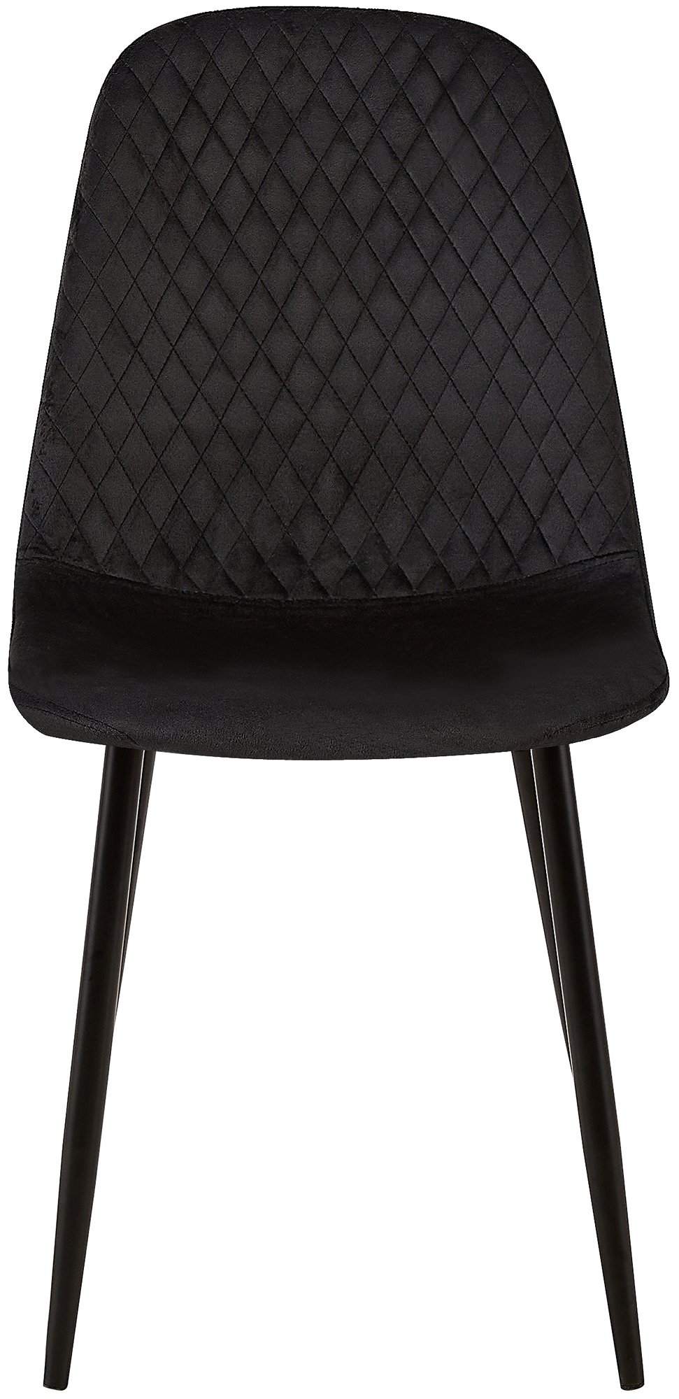 Lot de 4 Chaises de salle à manger Giverny avec Piètement en métal noir